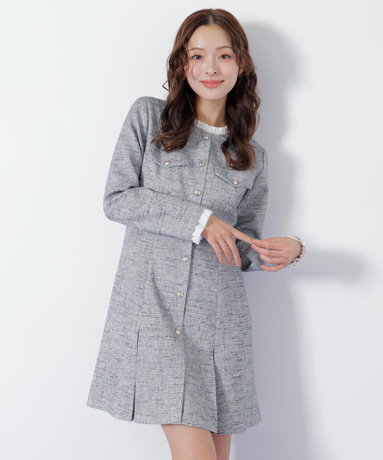ツィードミニワンピース