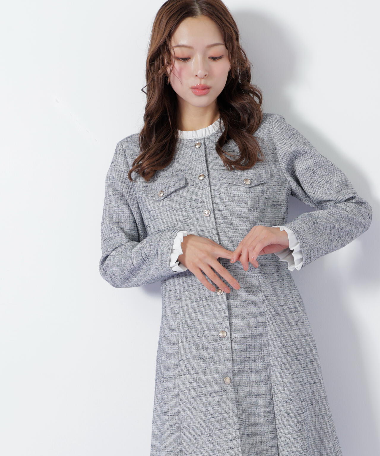 ツィードミニワンピース