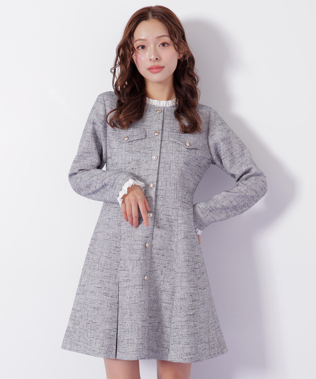ツィードミニワンピース