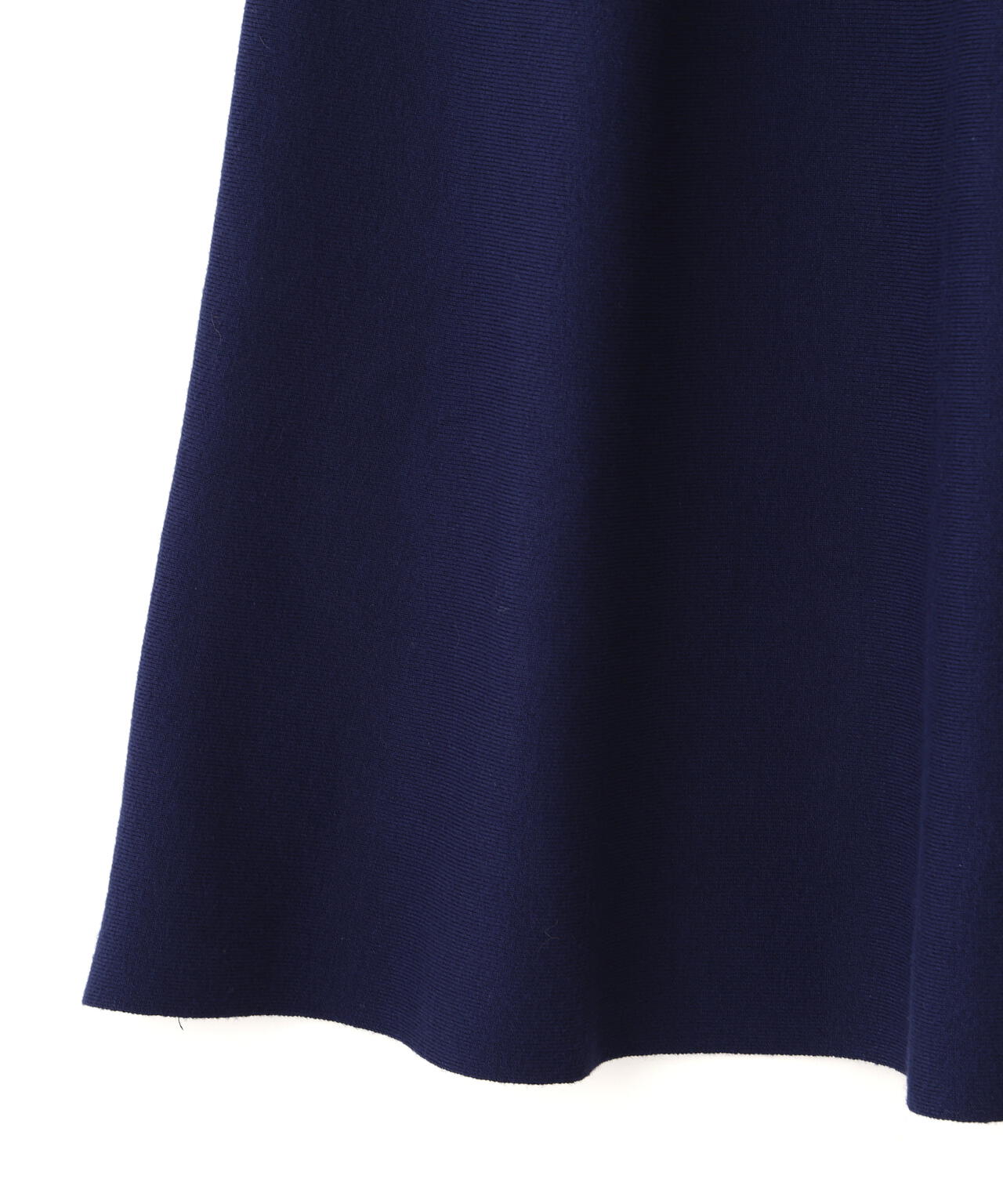 フリル襟バイカラーニットワンピース