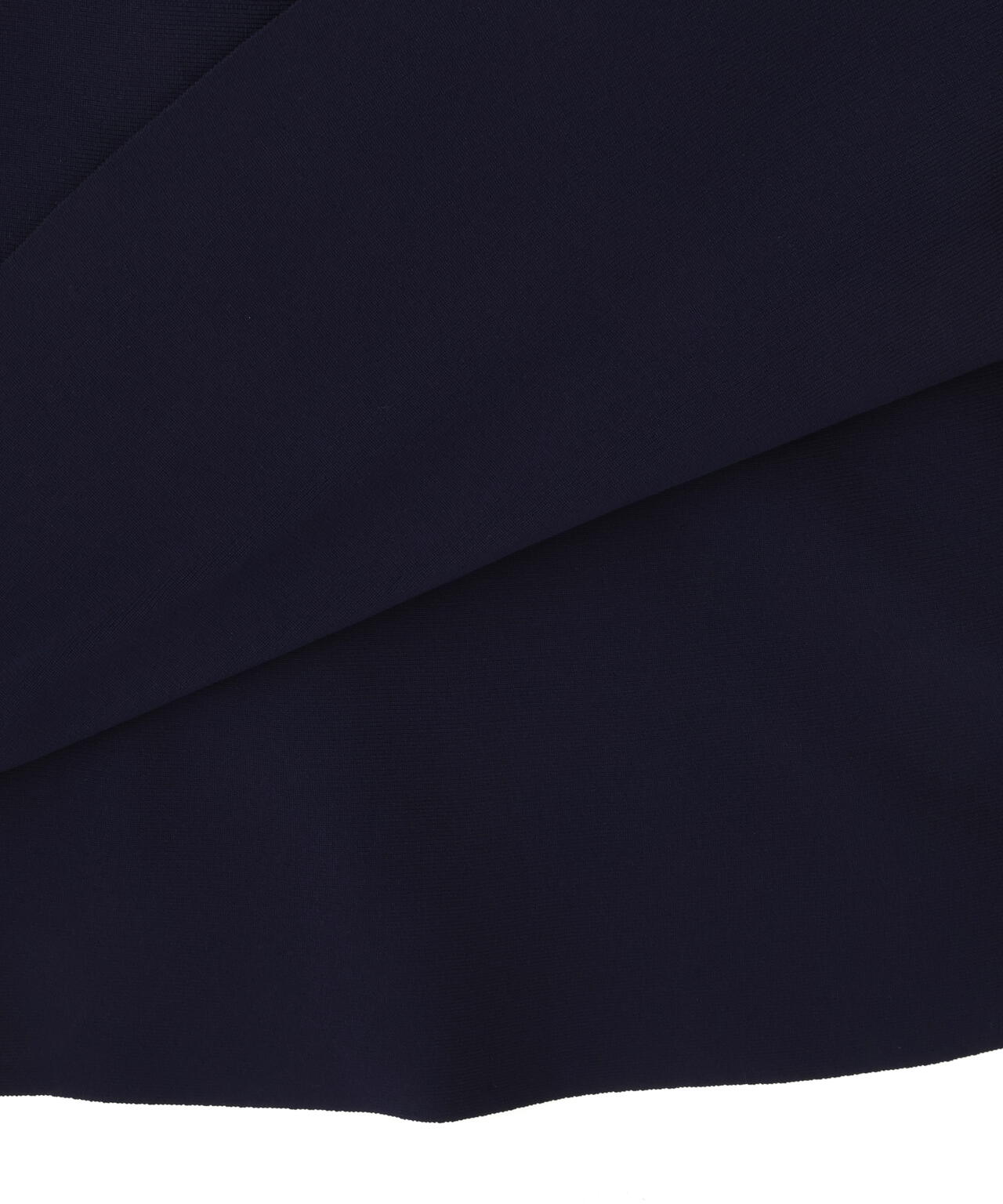 シャツ襟ドッキングニットワンピース