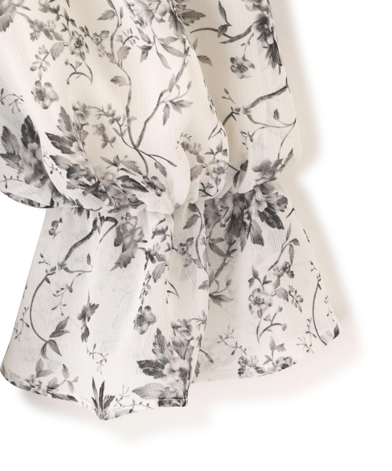 花柄ボリュームフリルワンピース