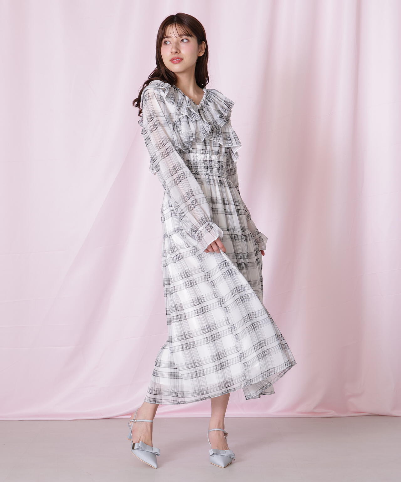 クロスフリルワンピース