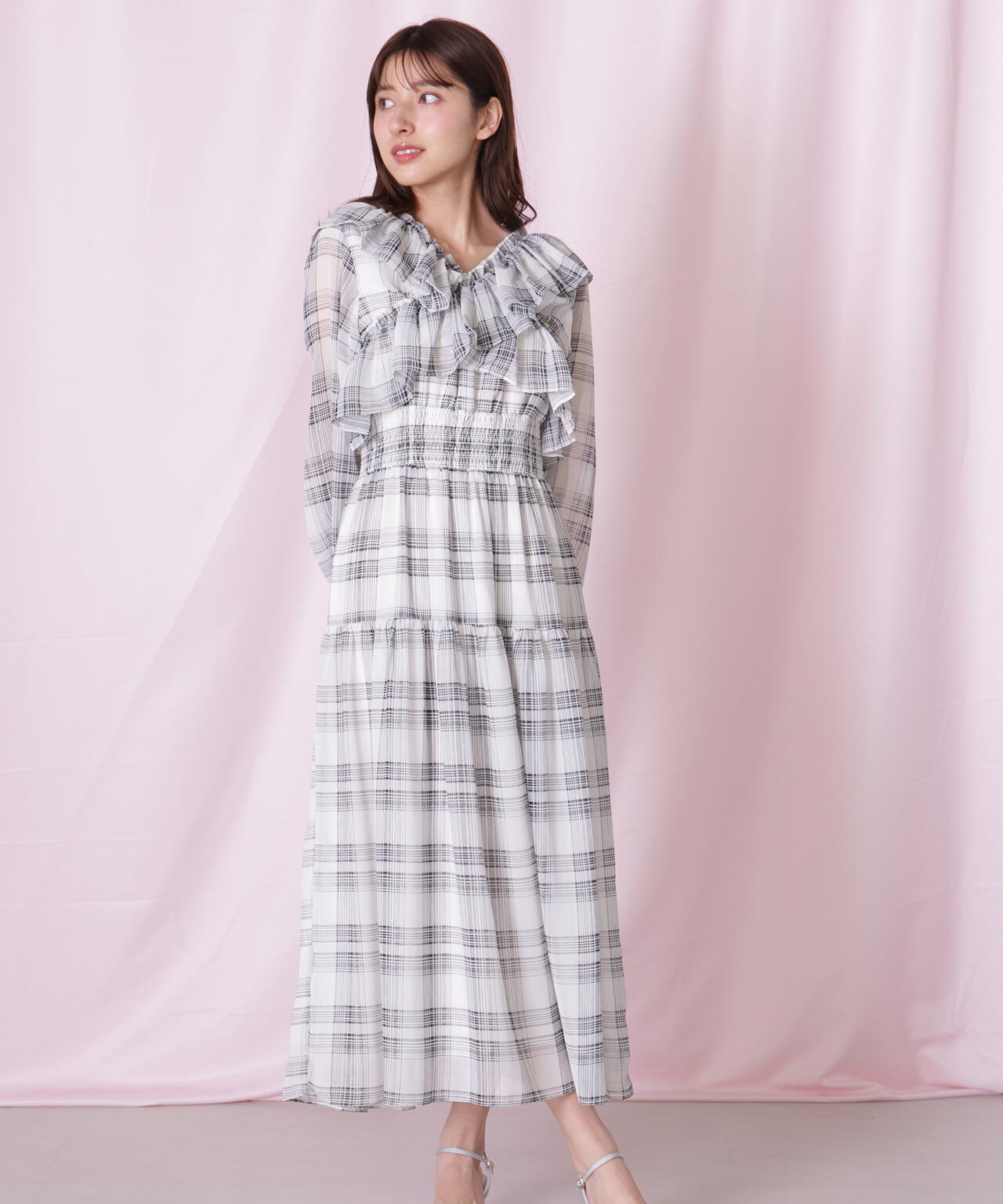 クロスフリルワンピース