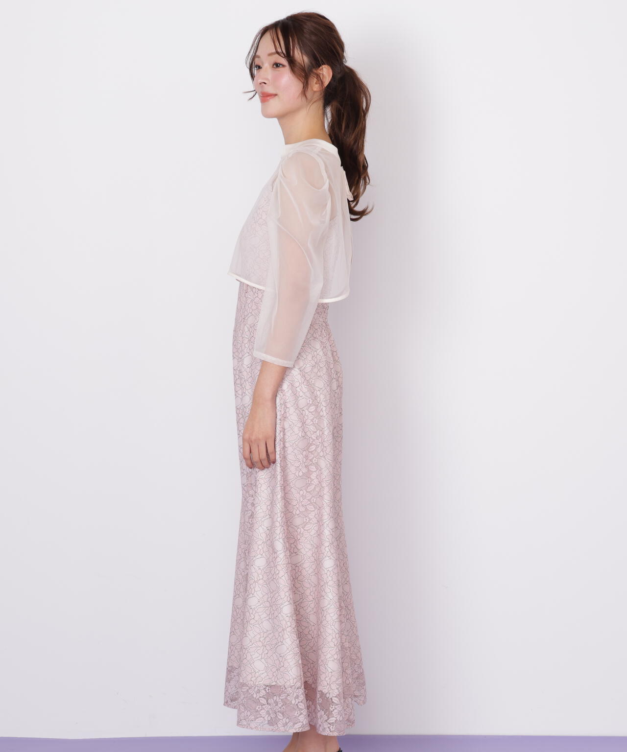 レイヤードレースキャミワンピース