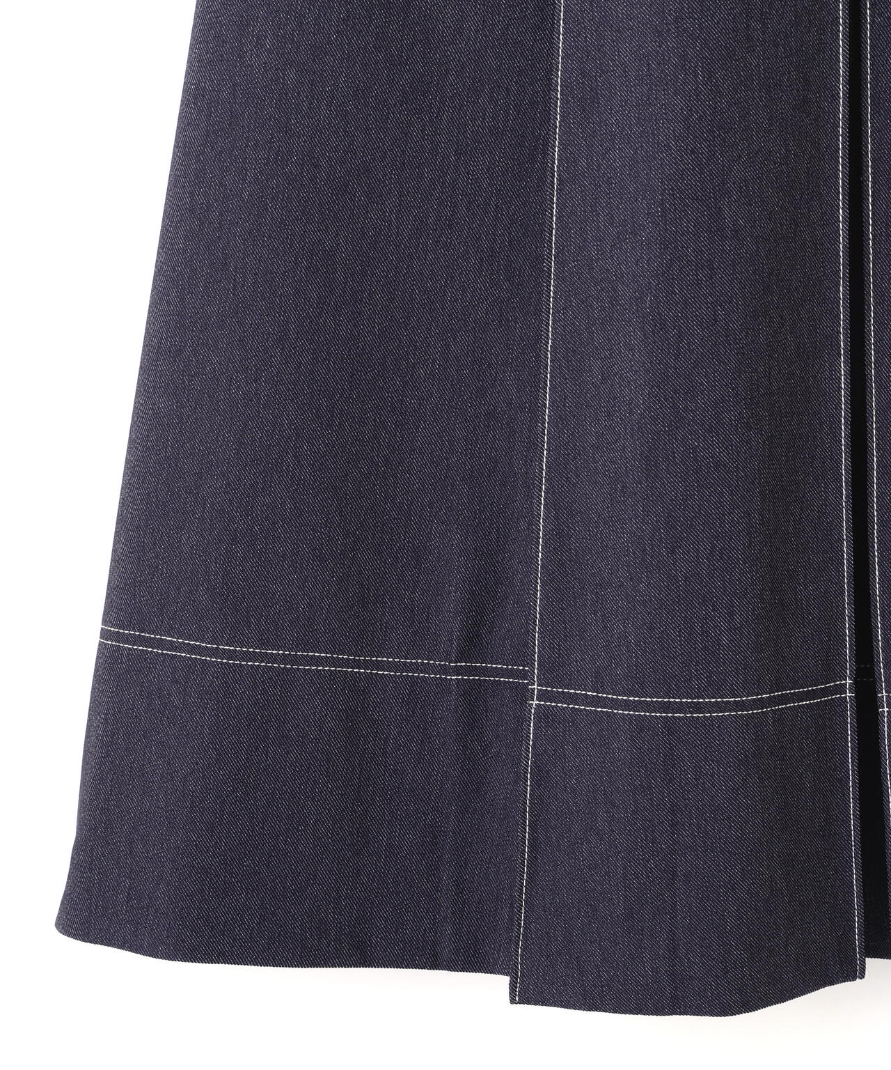 デニムライク配色ステッチビスチェジャンスカ