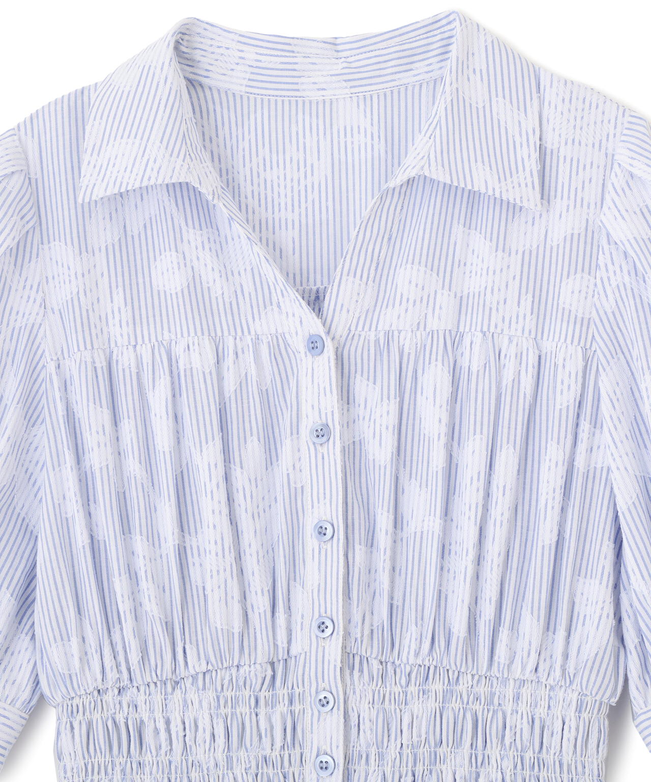 ストライプジャガードシャツワンピース