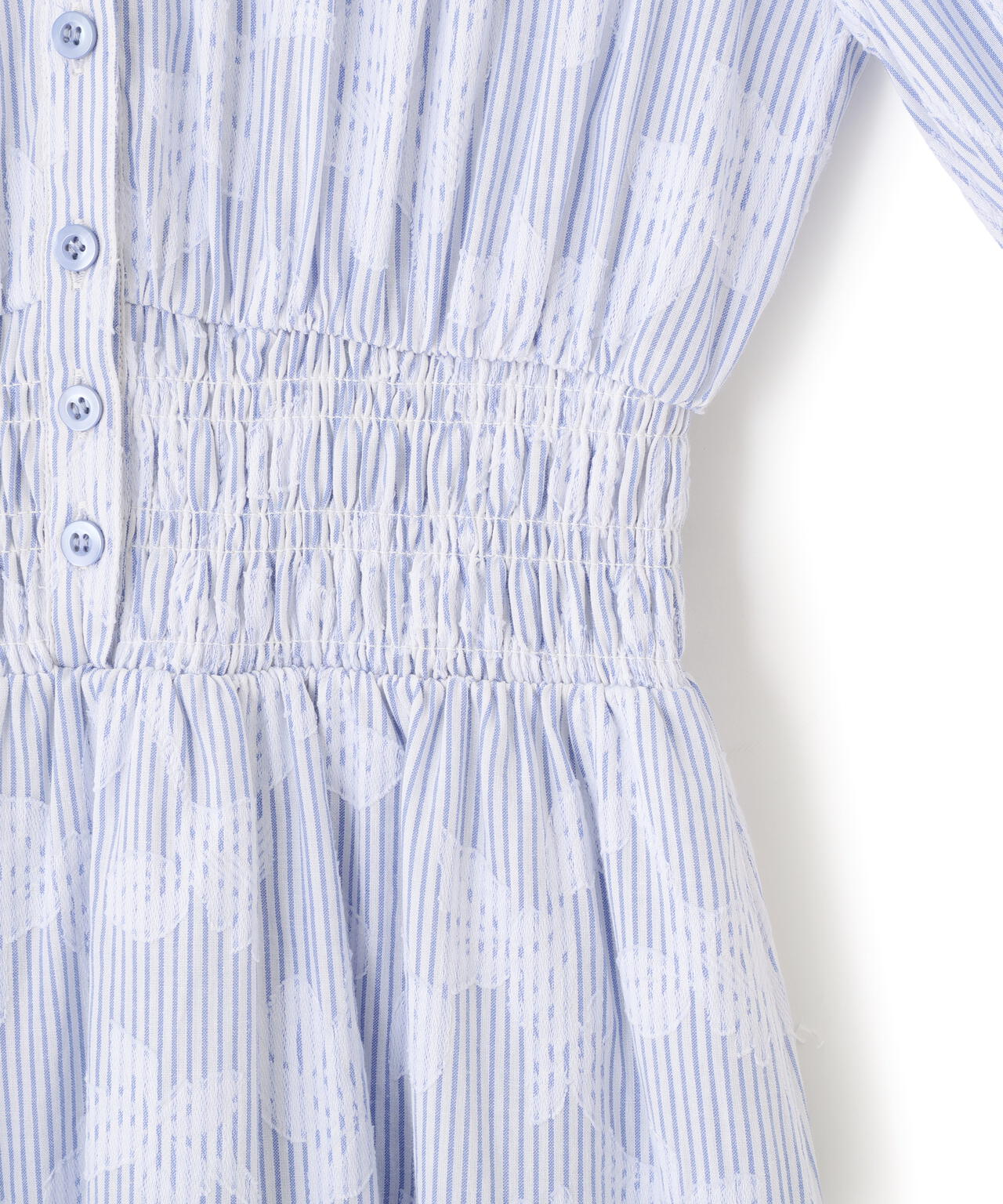 ストライプジャガードシャツワンピース