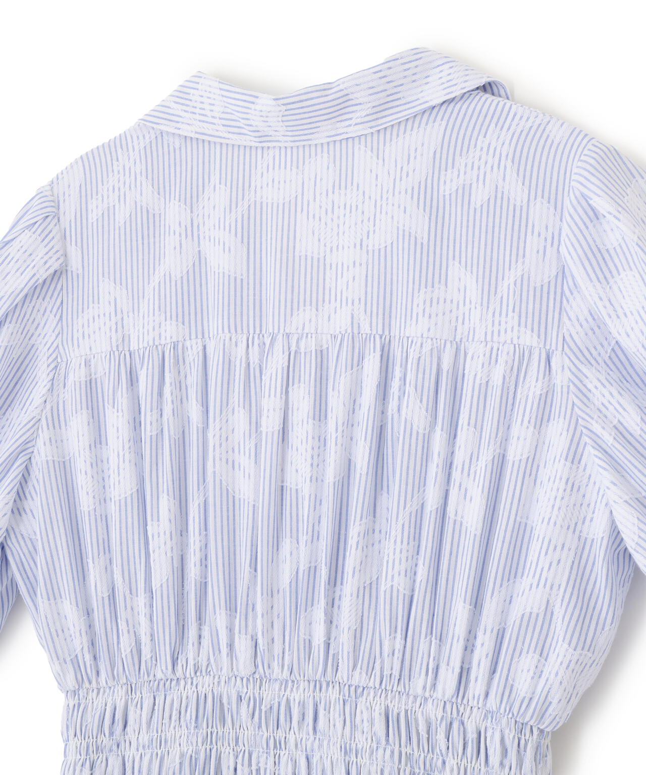 ストライプジャガードシャツワンピース