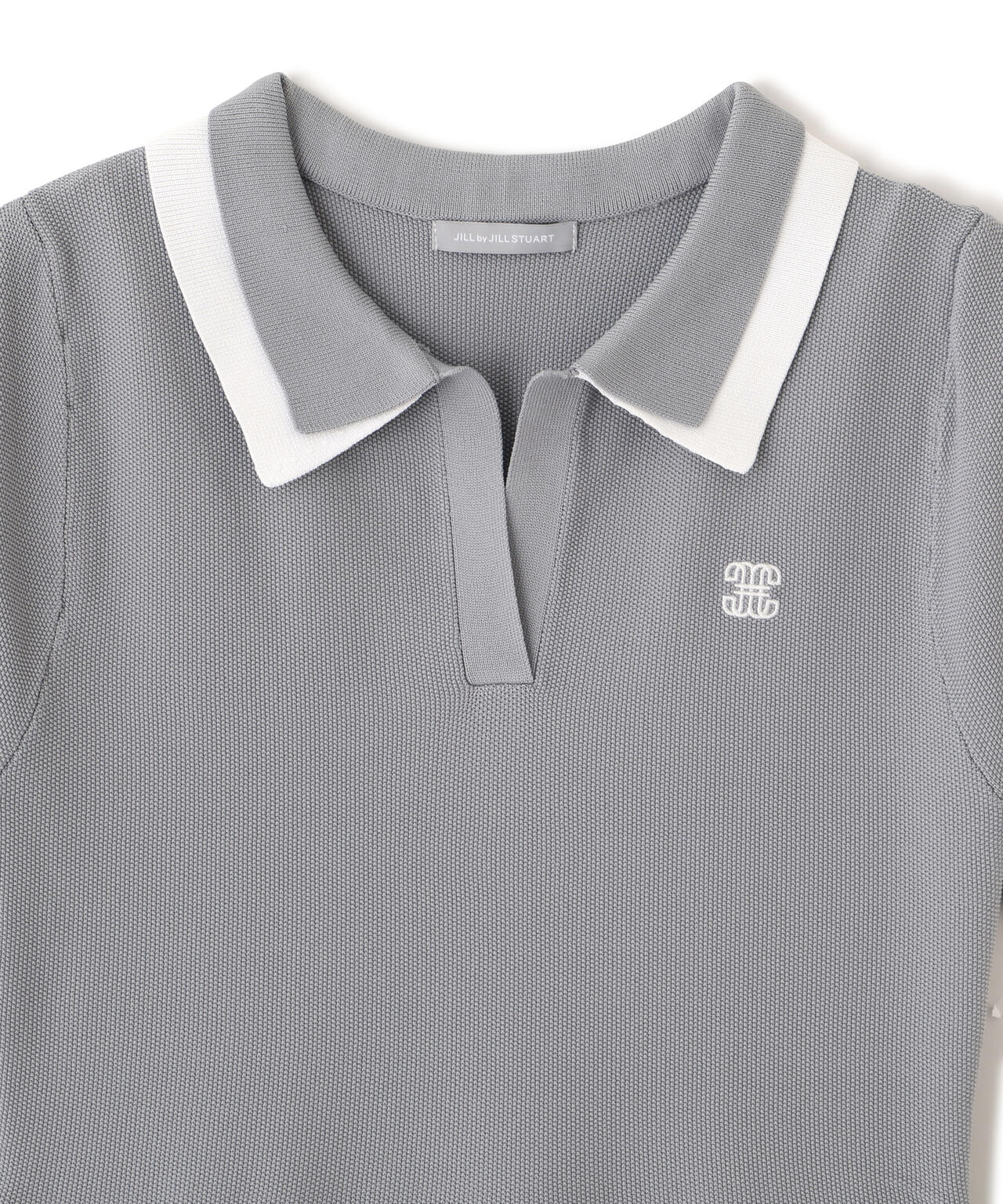 ダブル襟半袖ポロシャツワンピース