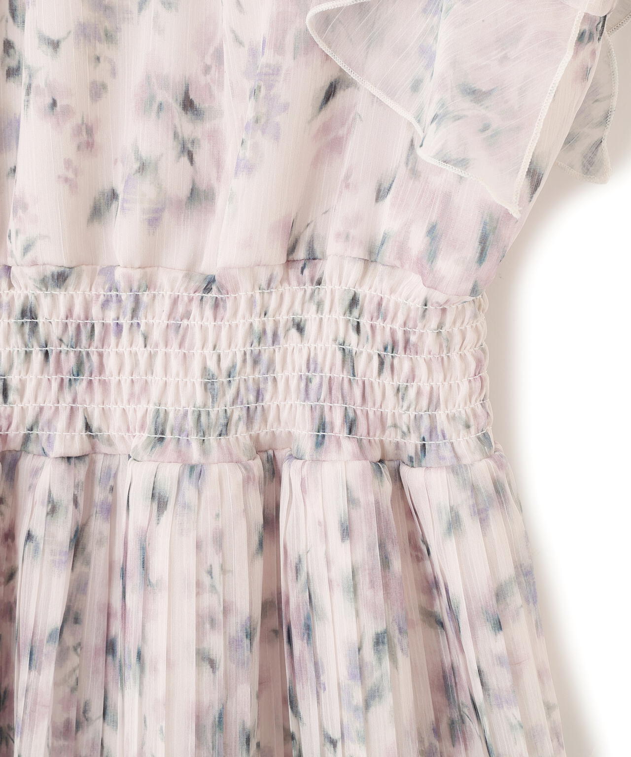 ぼかしフラワープリントワンピース