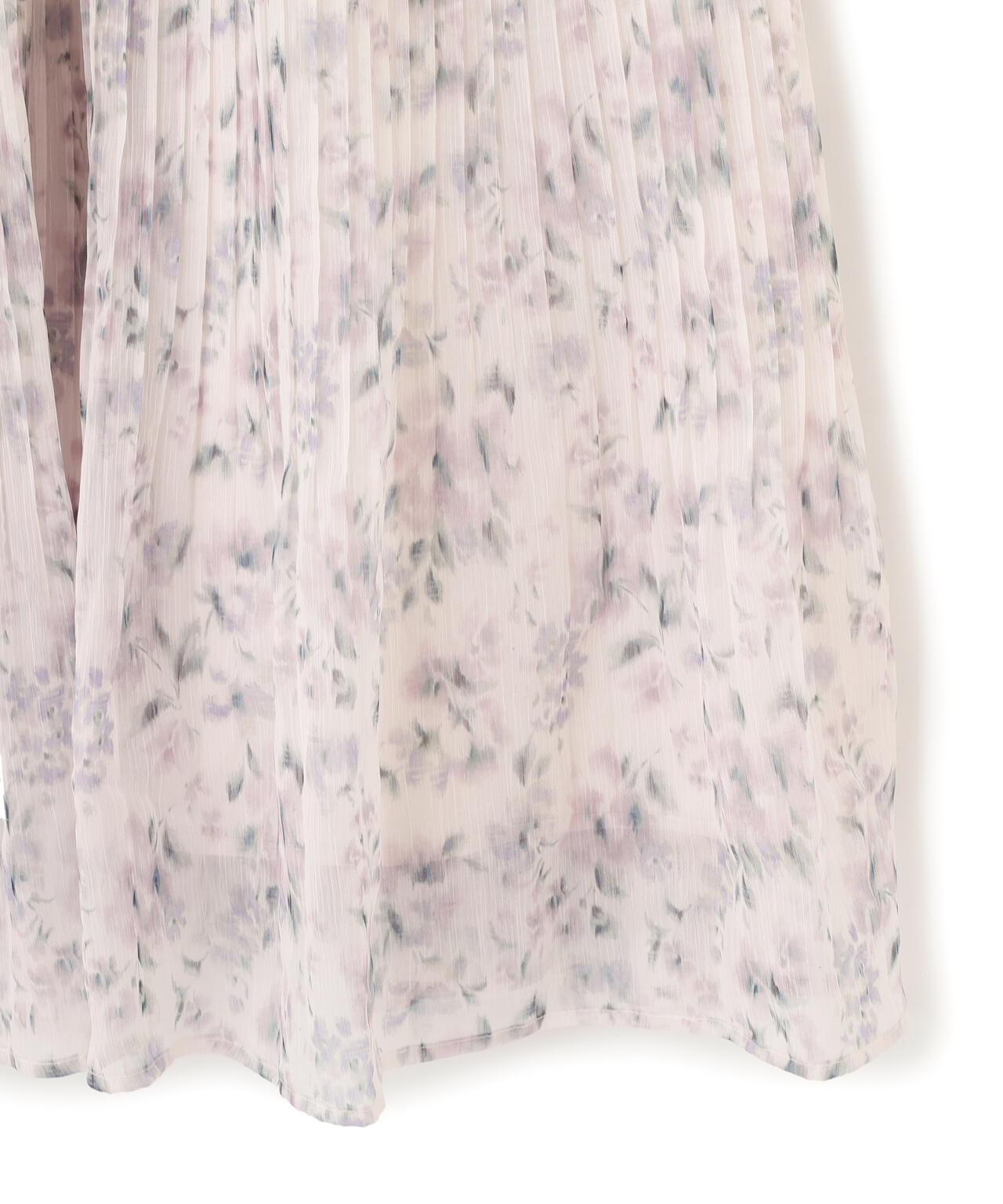 ぼかしフラワープリントワンピース