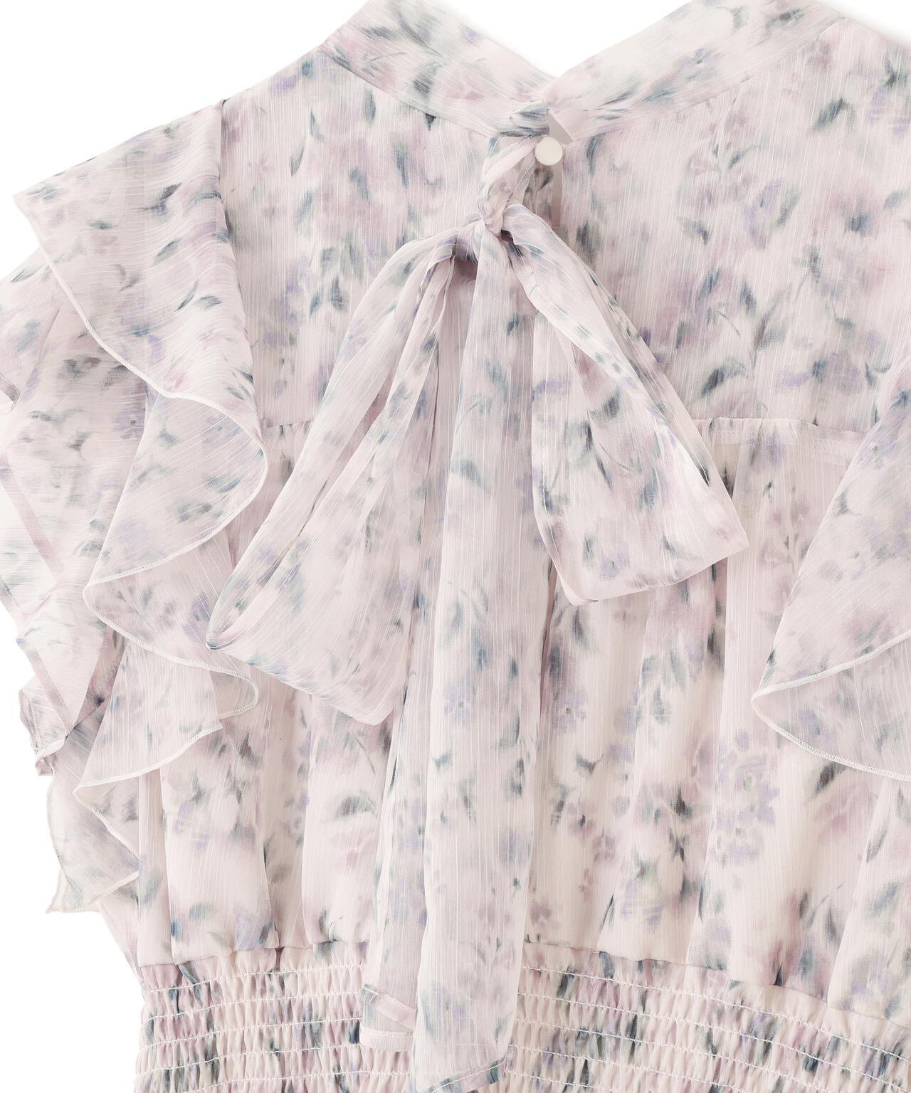 ぼかしフラワープリントワンピース