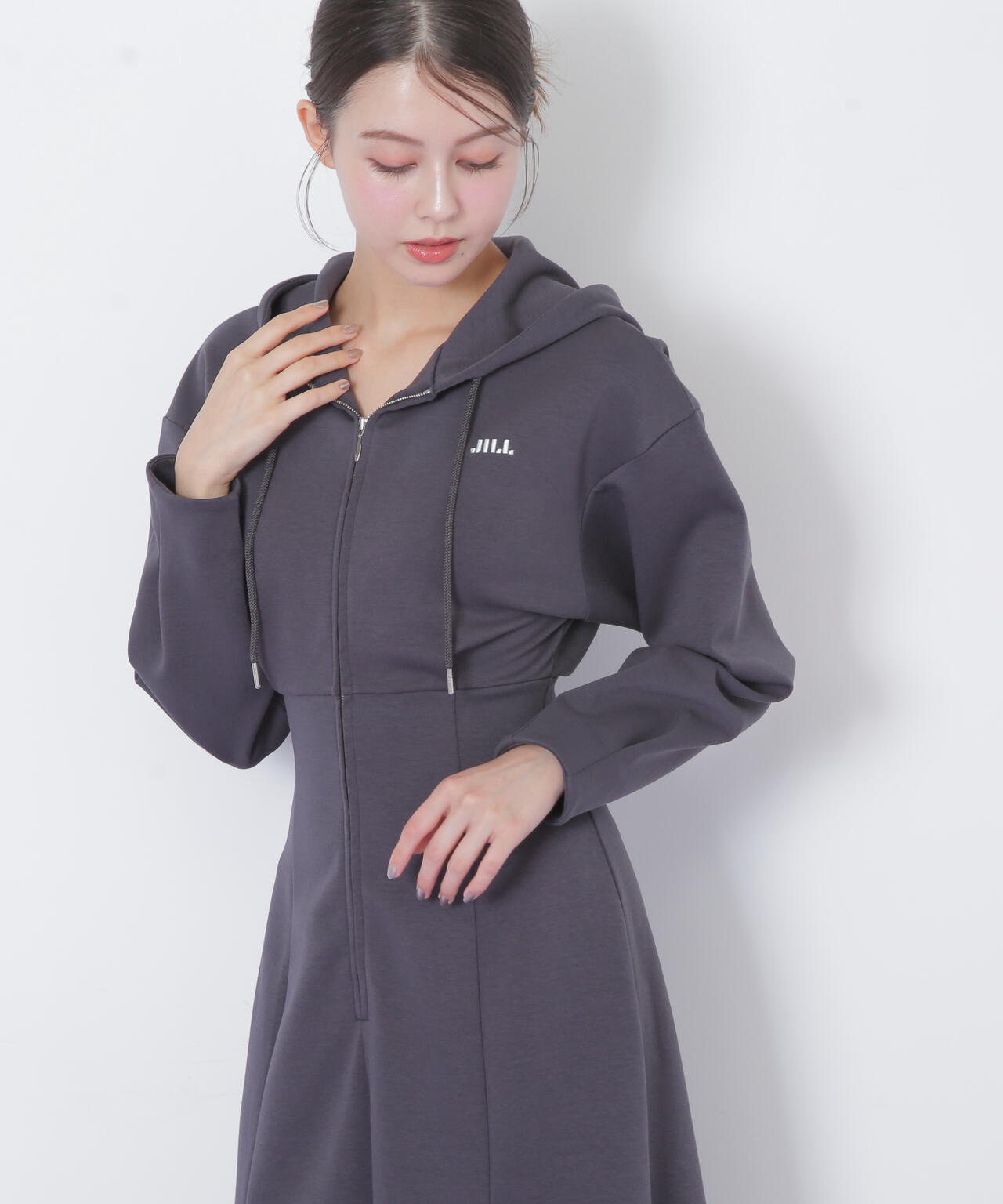 ダイバーフーディーロングワンピース