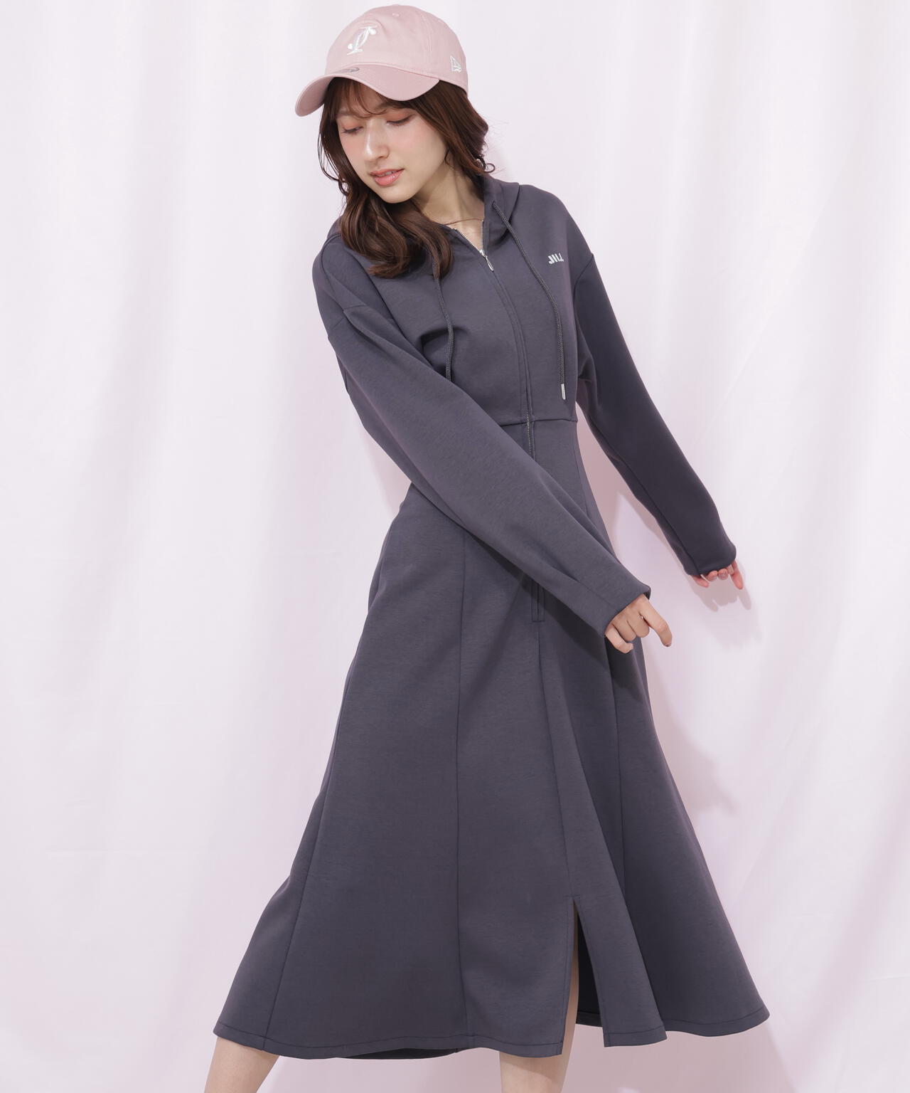 ダイバーフーディーロングワンピース