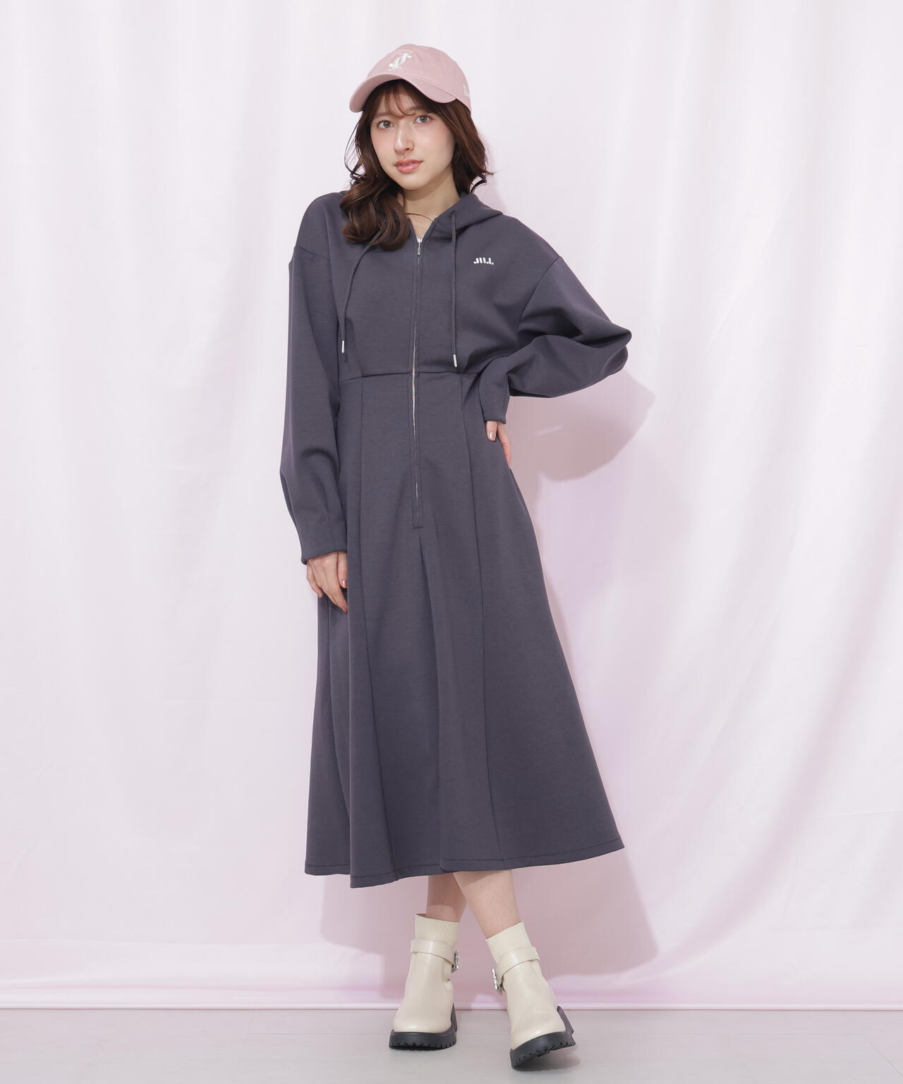 ダイバーフーディーロングワンピース