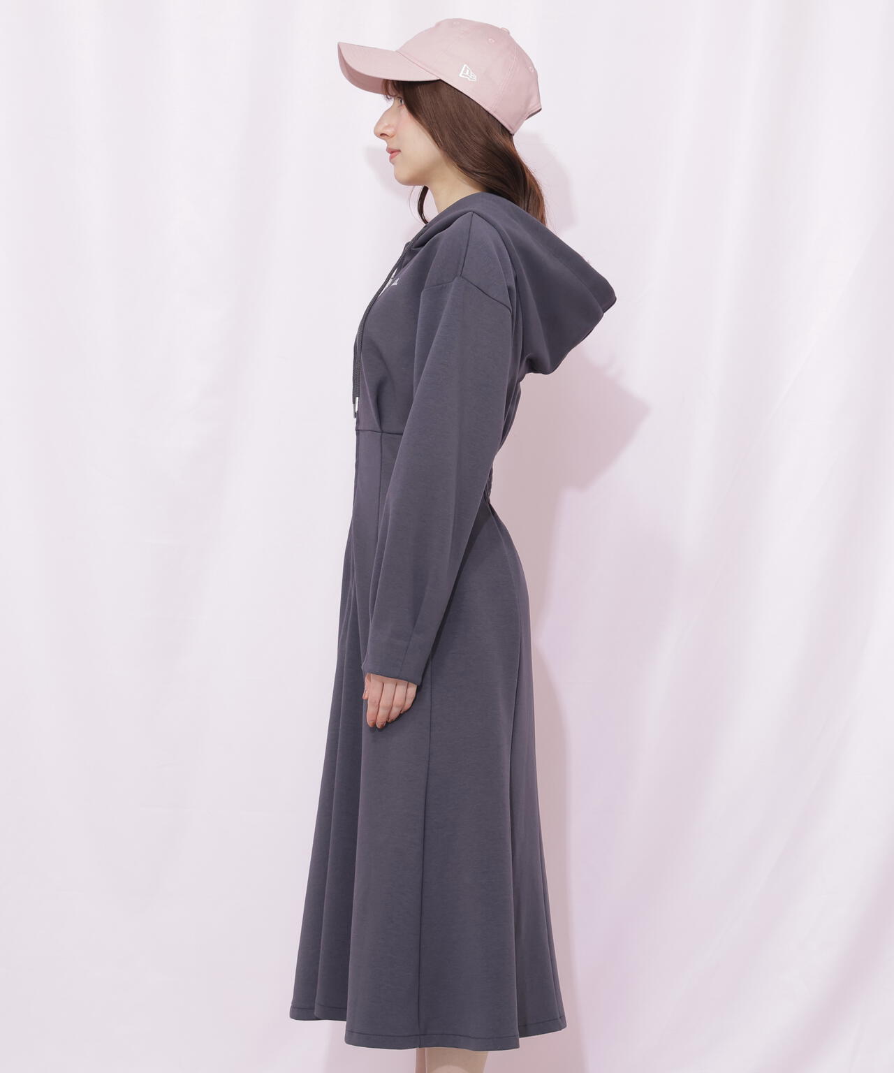 ダイバーフーディーロングワンピース