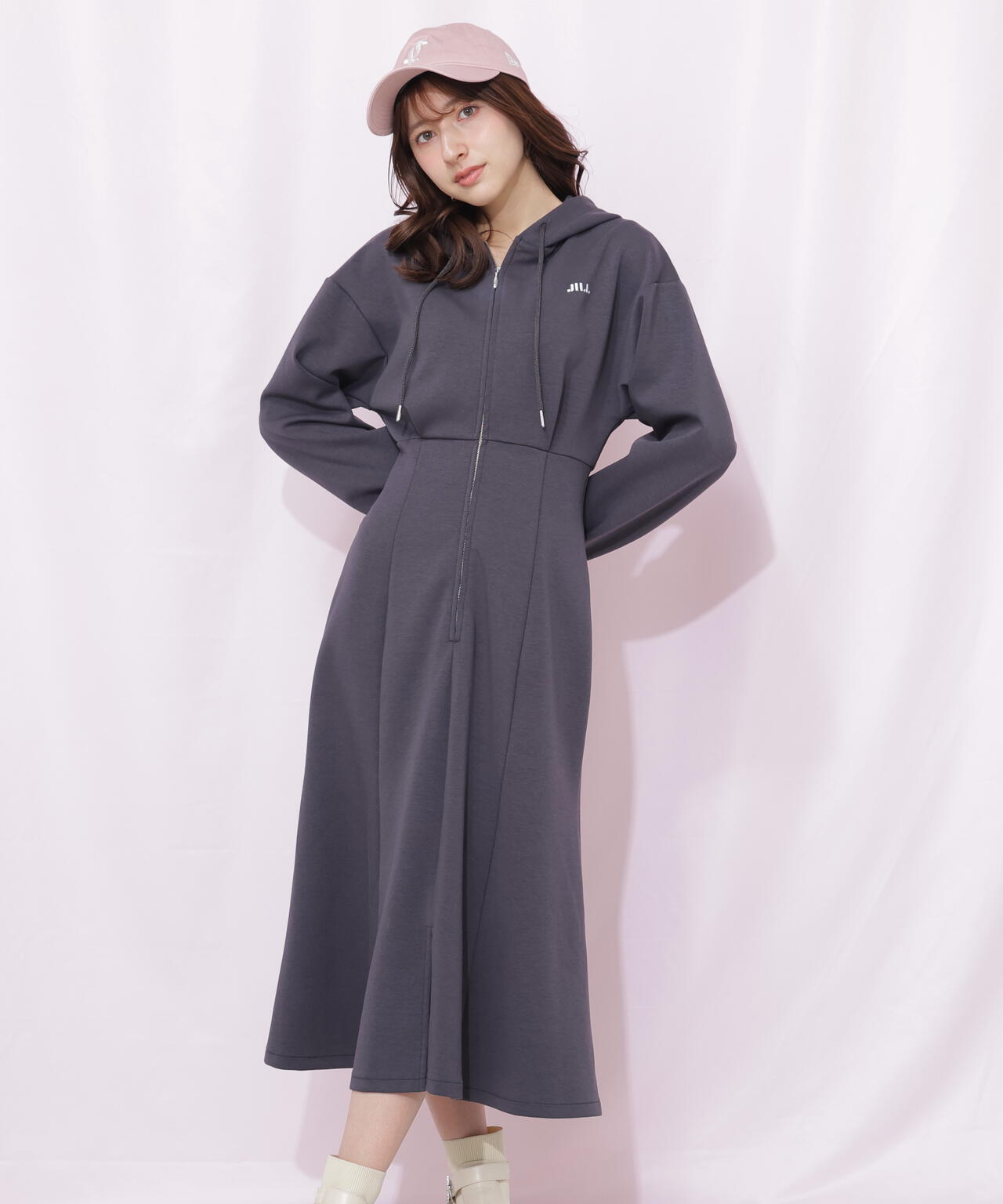 ダイバーフーディーロングワンピース