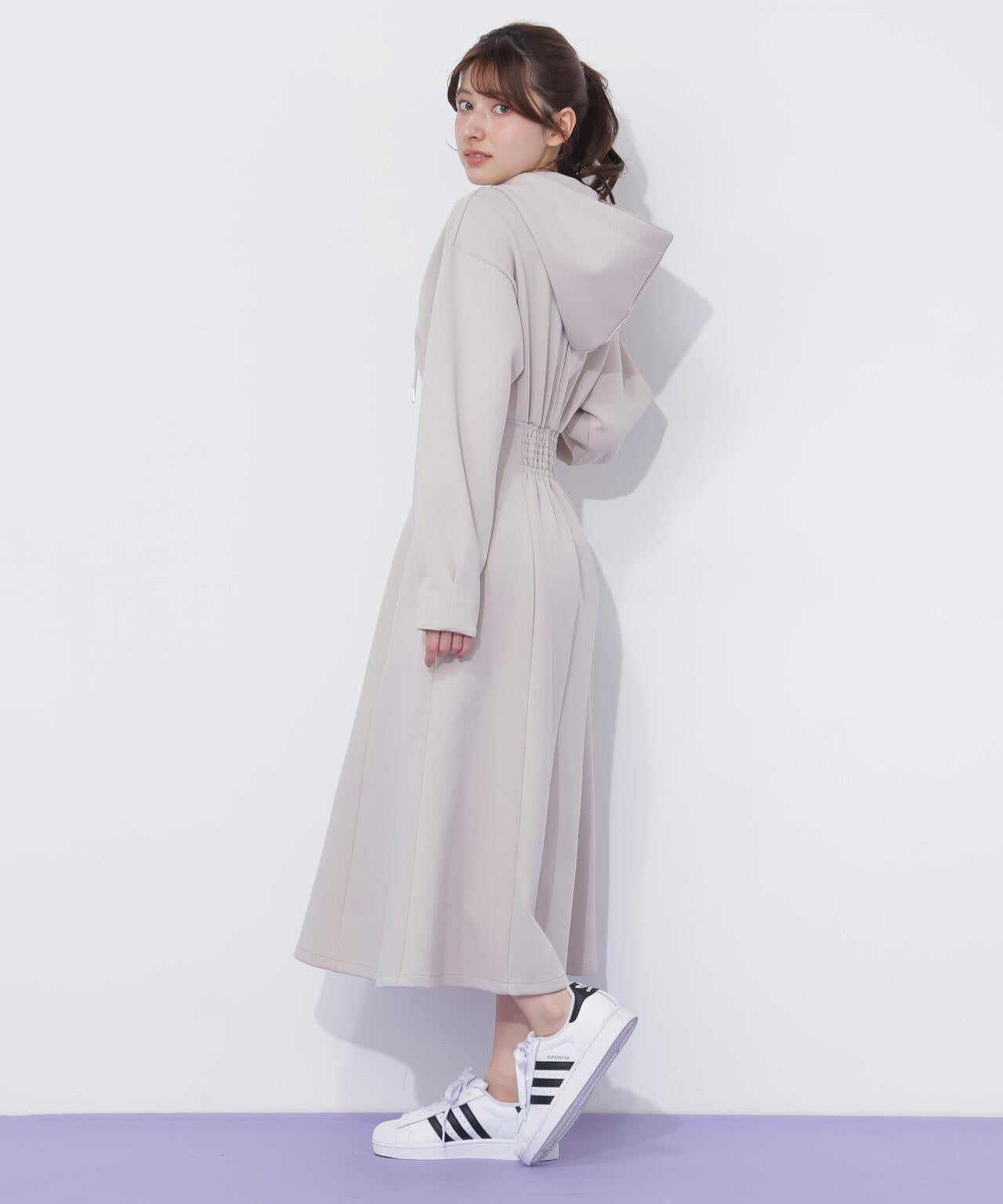 ダイバーフーディーロングワンピース