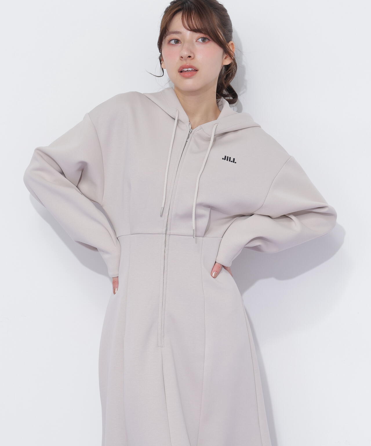 ダイバーフーディーロングワンピース