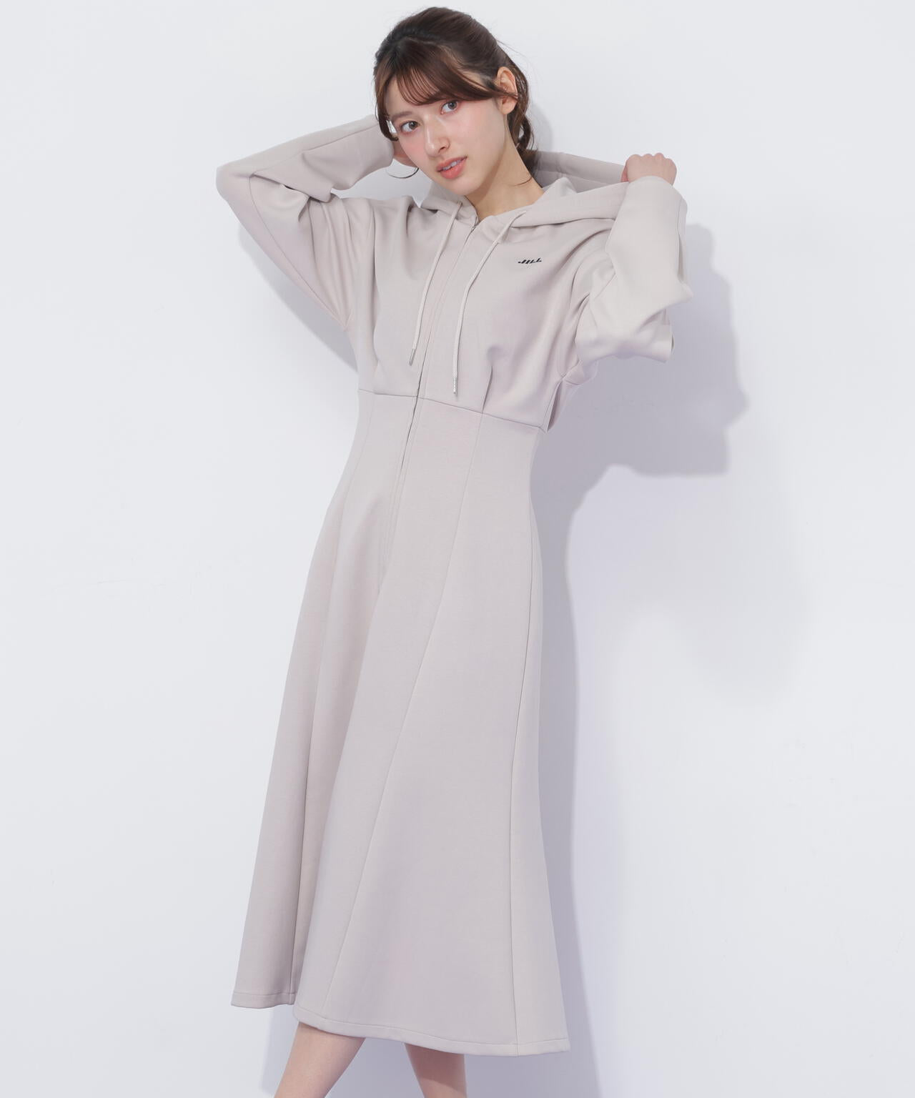 ダイバーフーディーロングワンピース