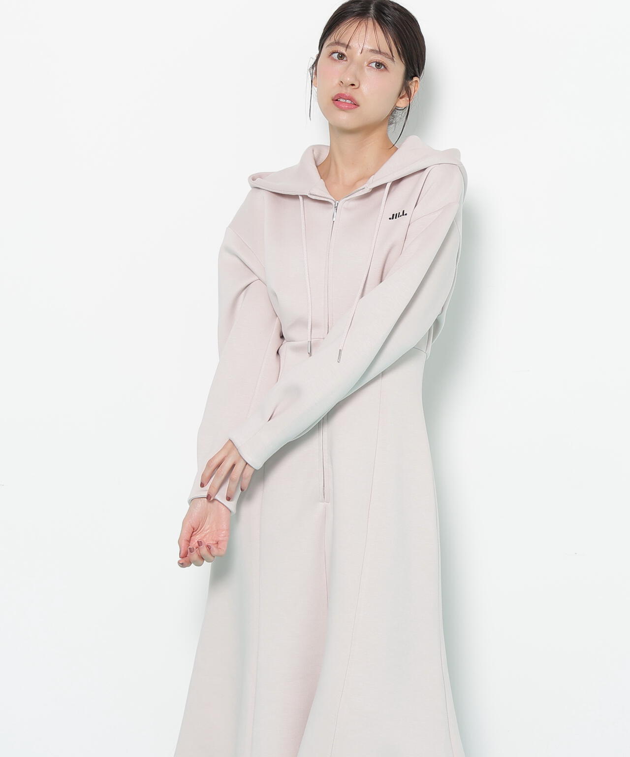 ダイバーフーディーロングワンピース