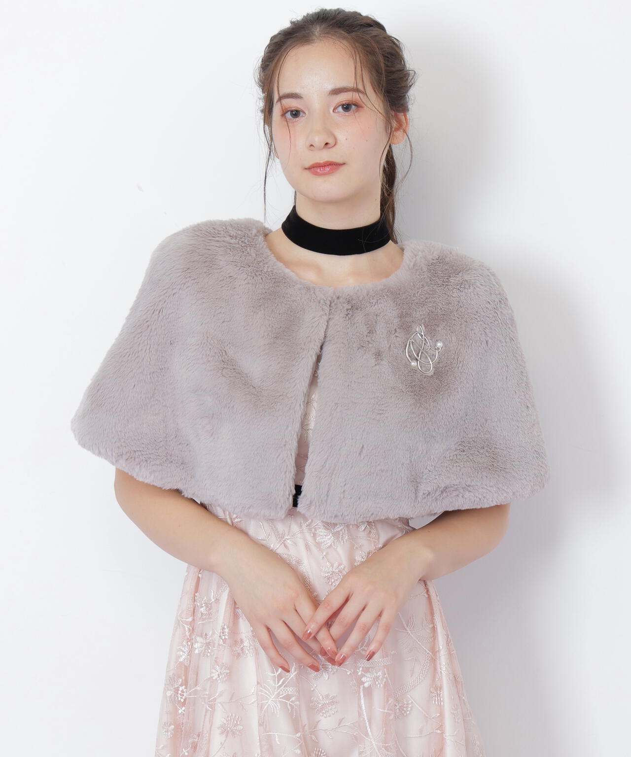 <mikuさんコラボ>フェイクファーケープ