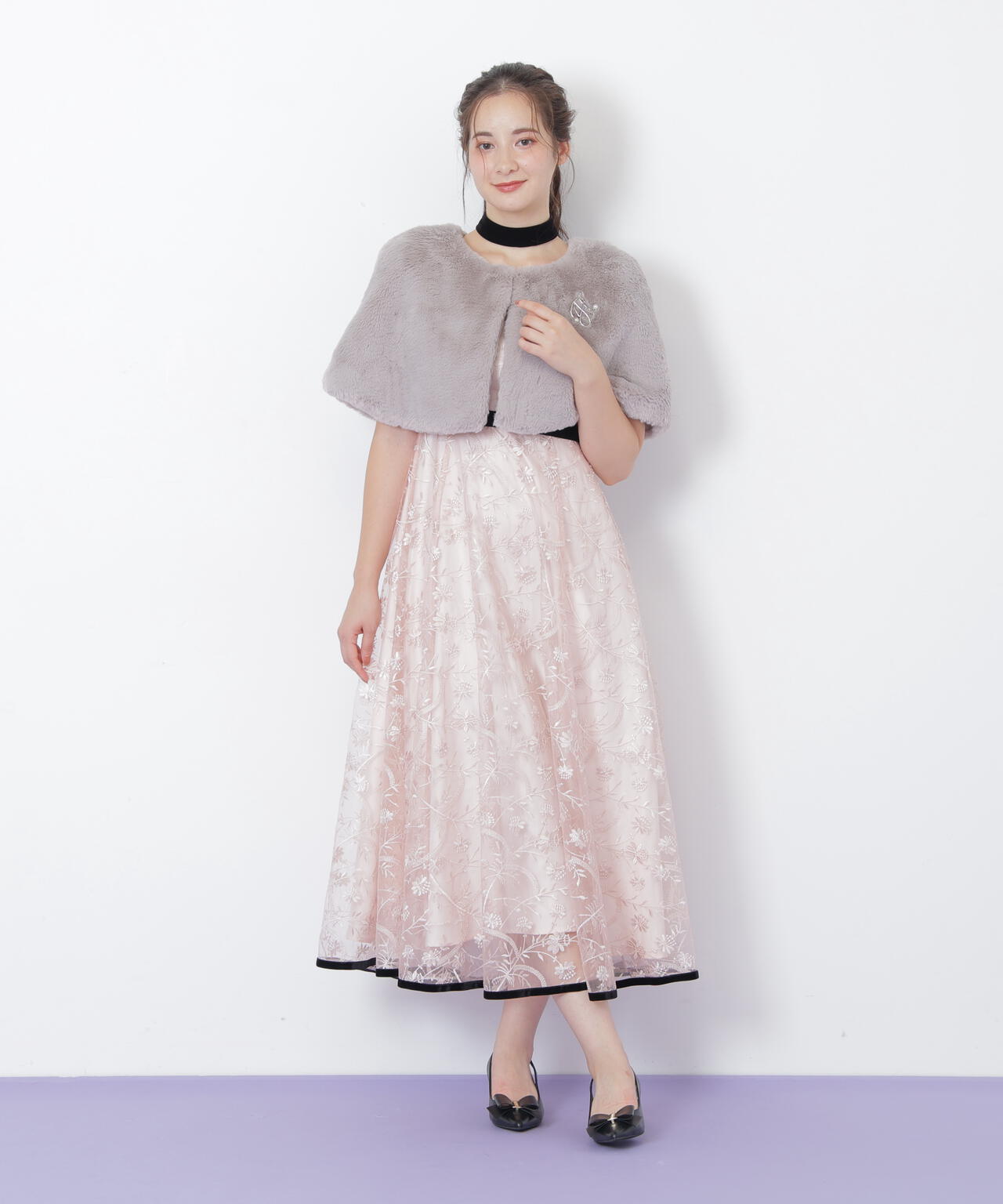 <mikuさんコラボ>フェイクファーケープ