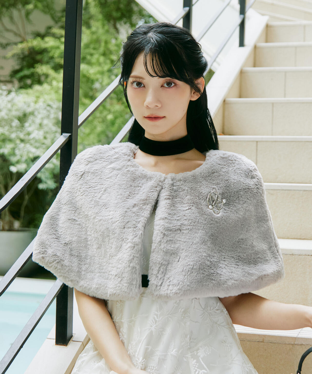 <mikuさんコラボ>フェイクファーケープ