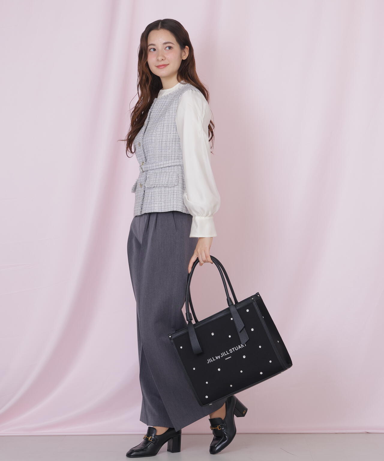 ベルト付きツィードジレ