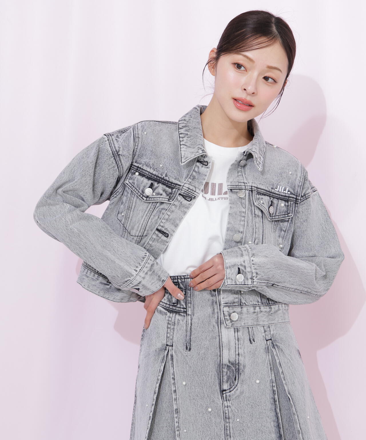 構築パネルデニムジャケット