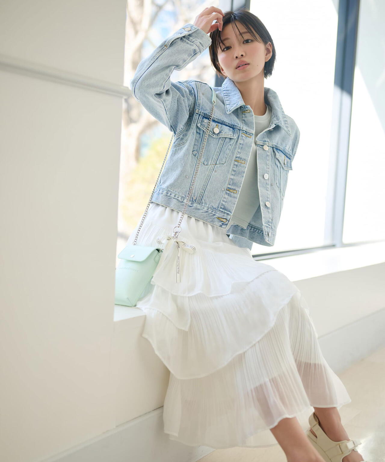 構築パネルデニムジャケット