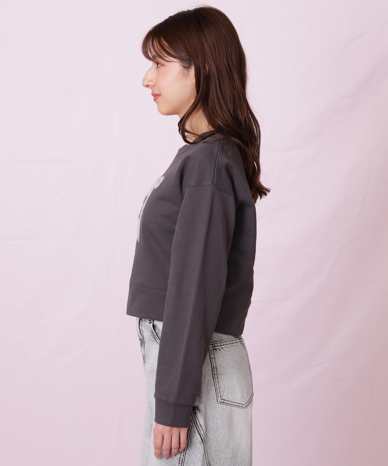 サガラ刺繍リボンロゴスウェット