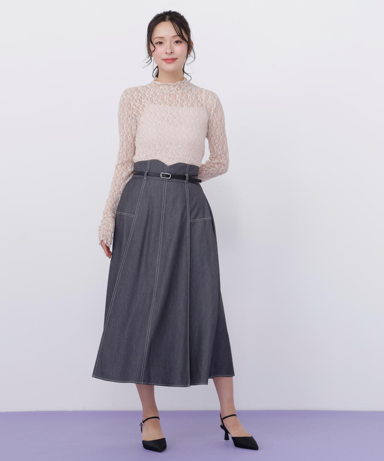 レースカットソートップス