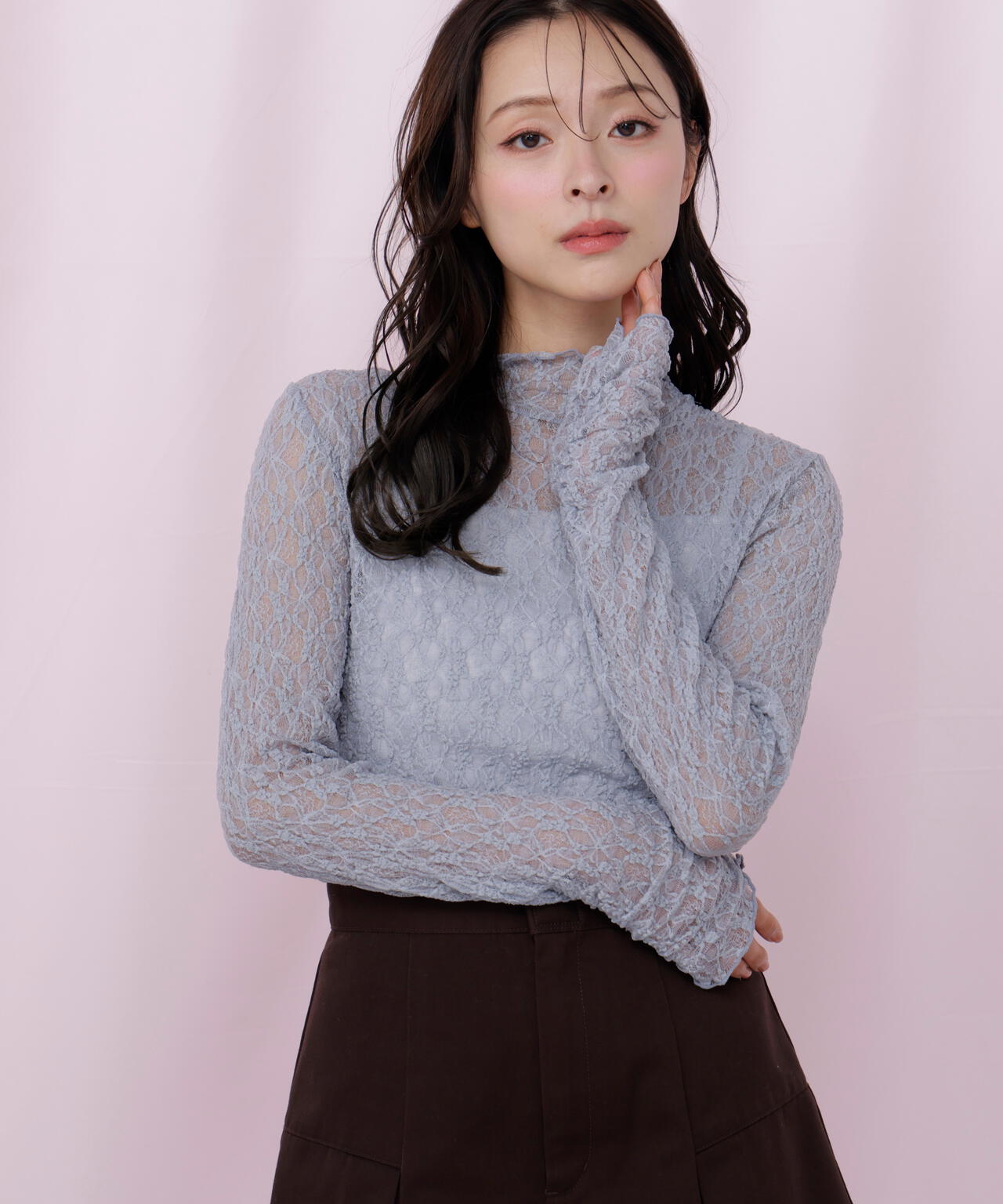 レースカットソートップス