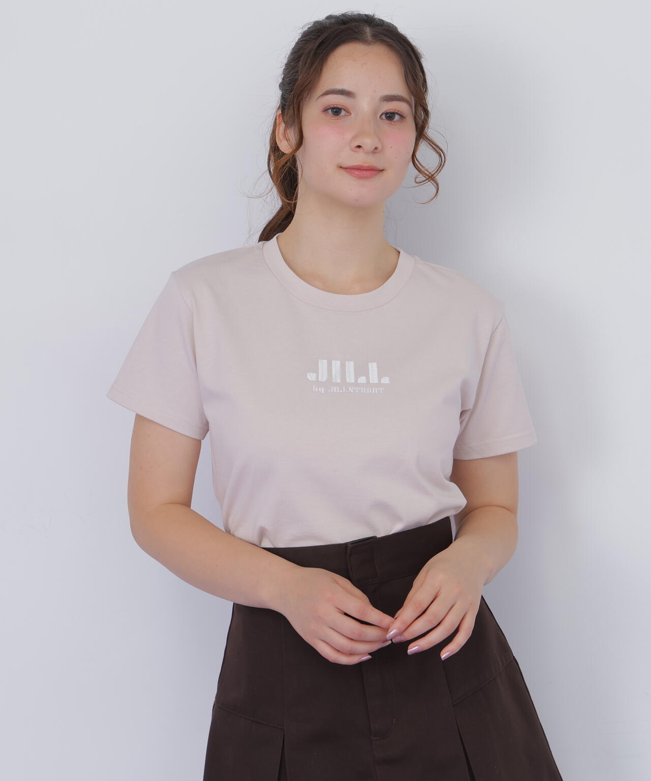 刺繍ロゴTシャツオーガニックコットン