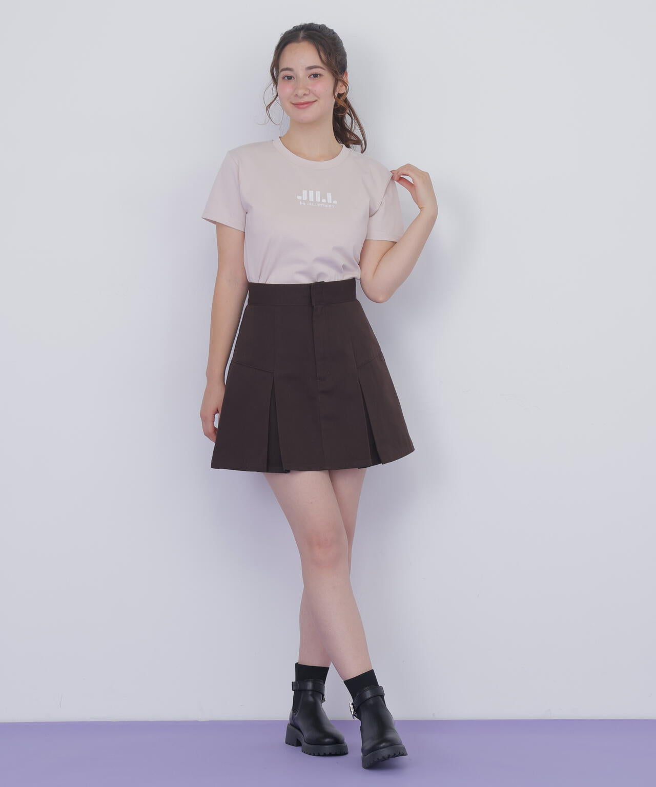 刺繍ロゴTシャツオーガニックコットン