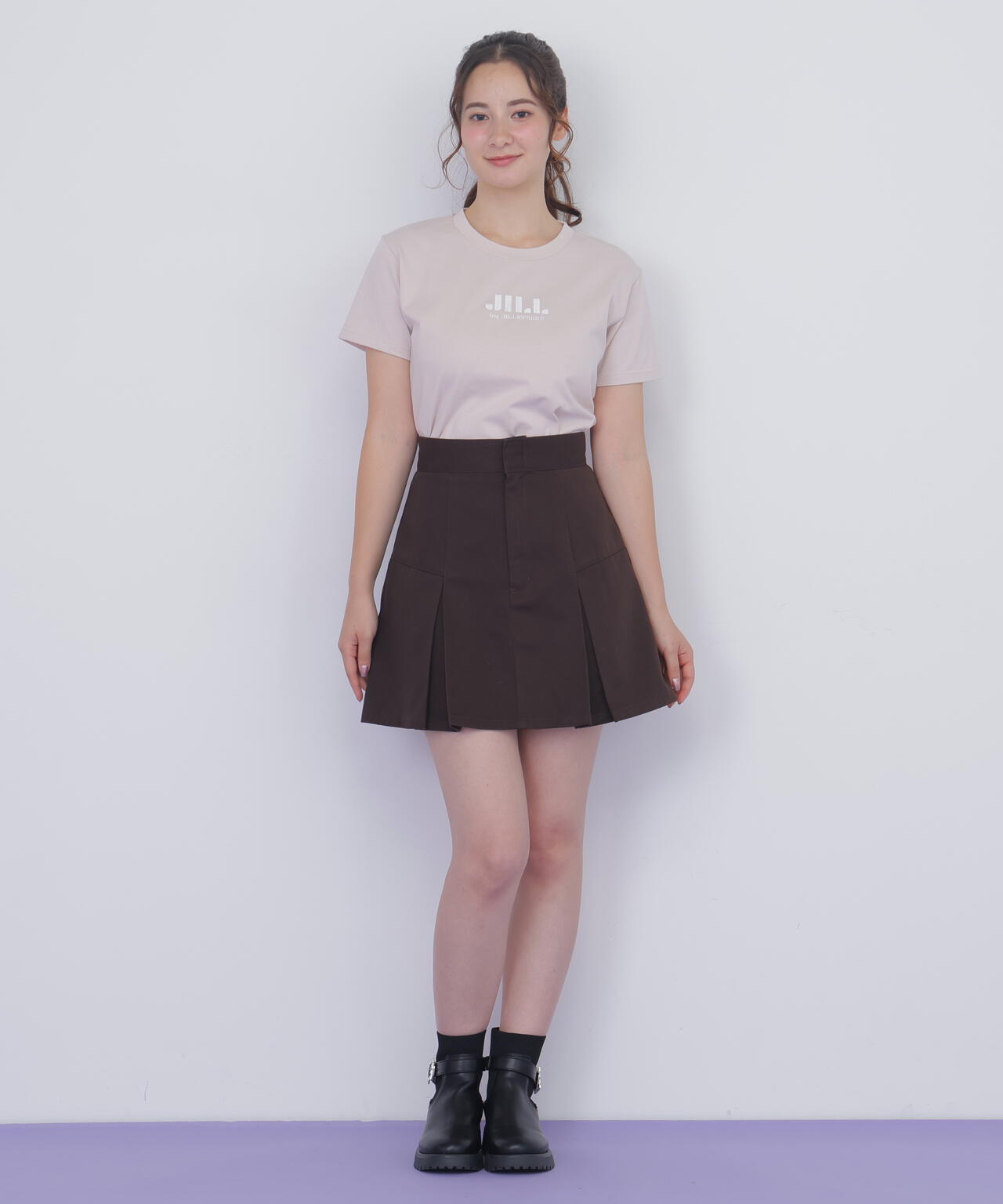 刺繍ロゴTシャツオーガニックコットン