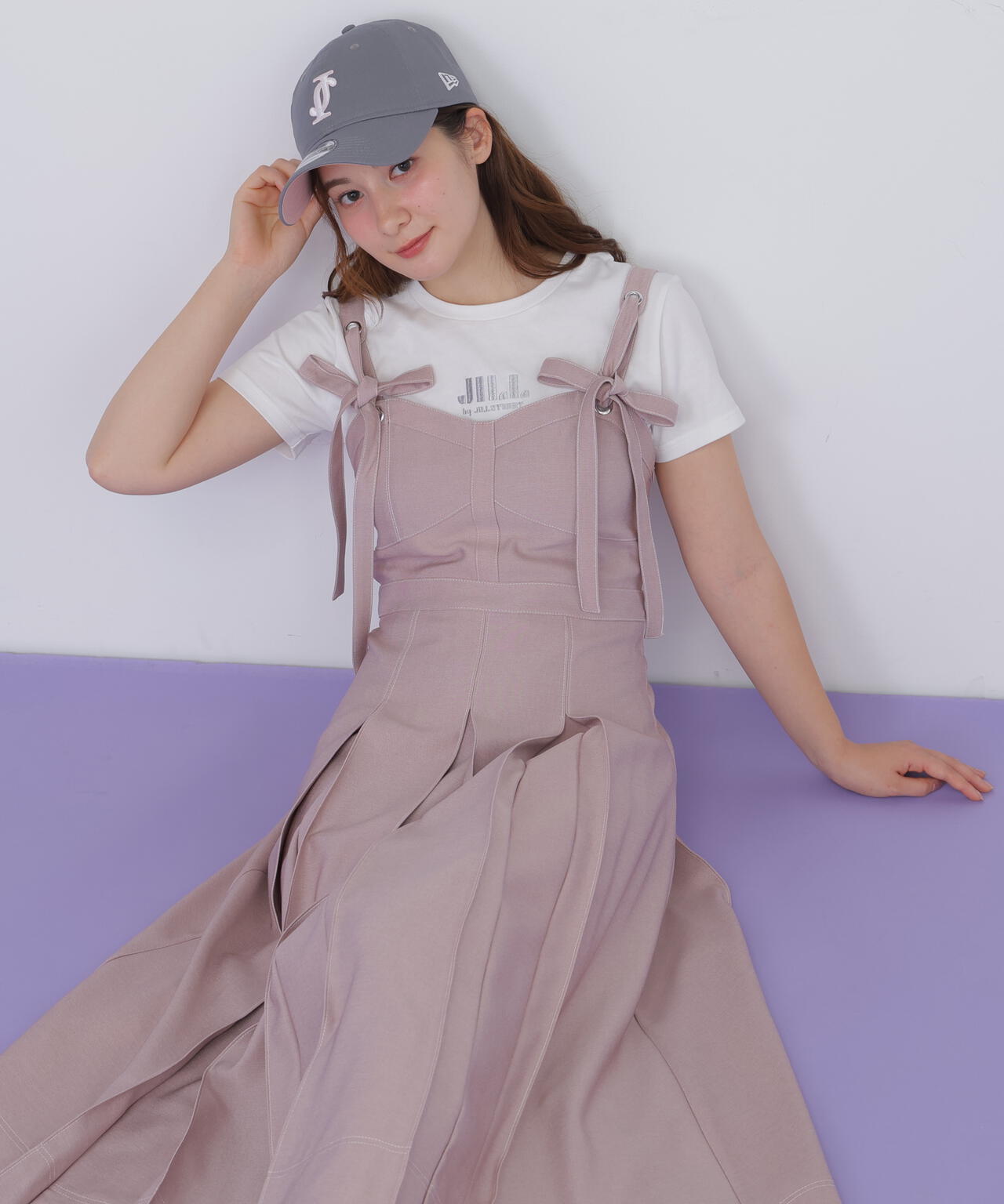 ショート丈刺繍ロゴTシャツオーガニックコットン