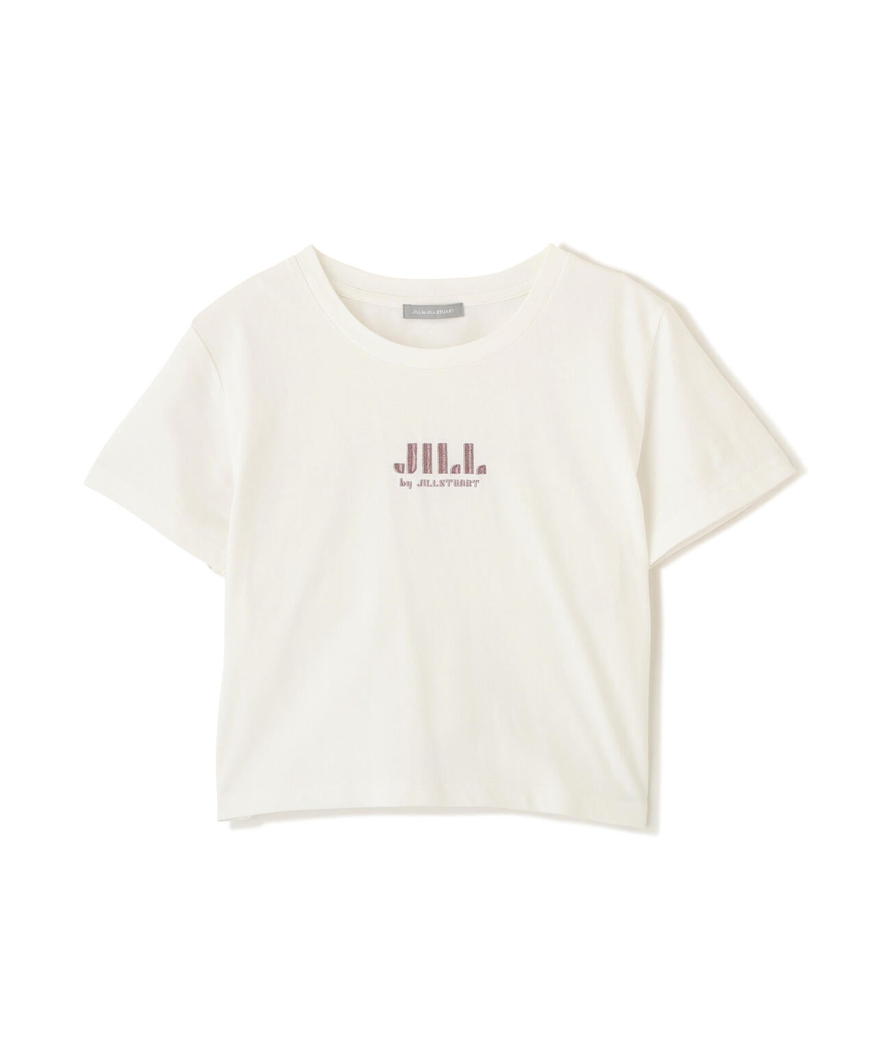 ショート丈刺繍ロゴTシャツオーガニックコットン