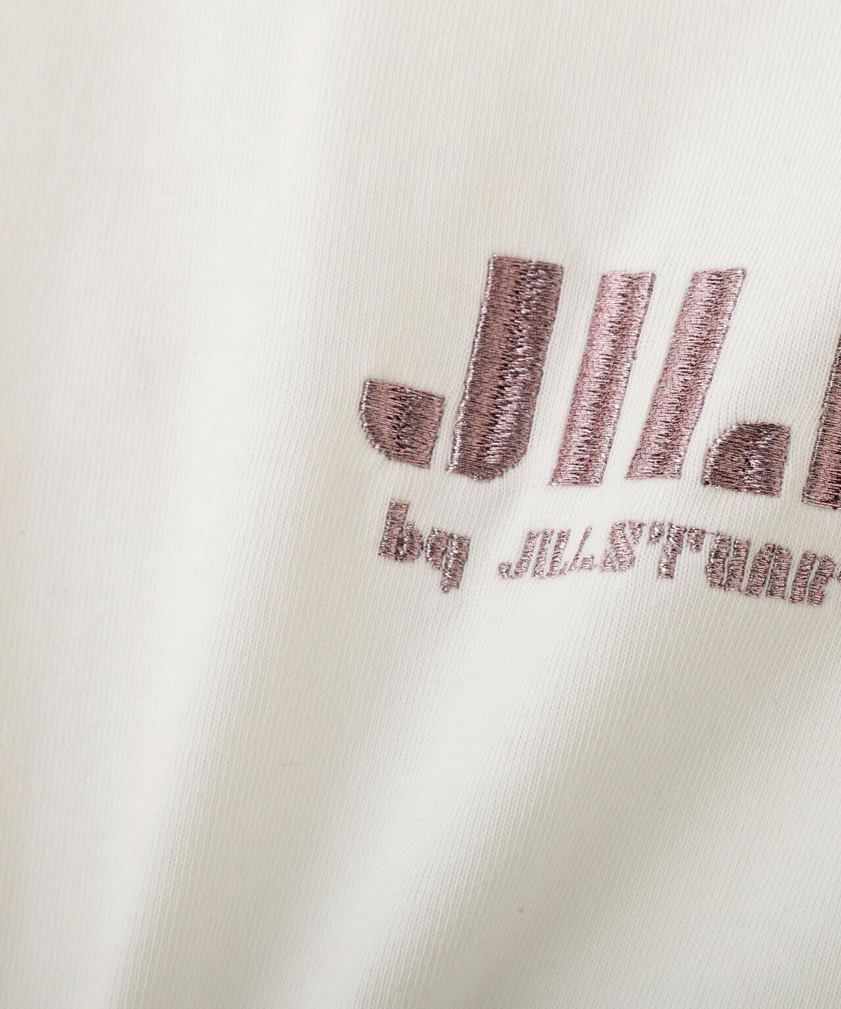 ショート丈刺繍ロゴTシャツオーガニックコットン