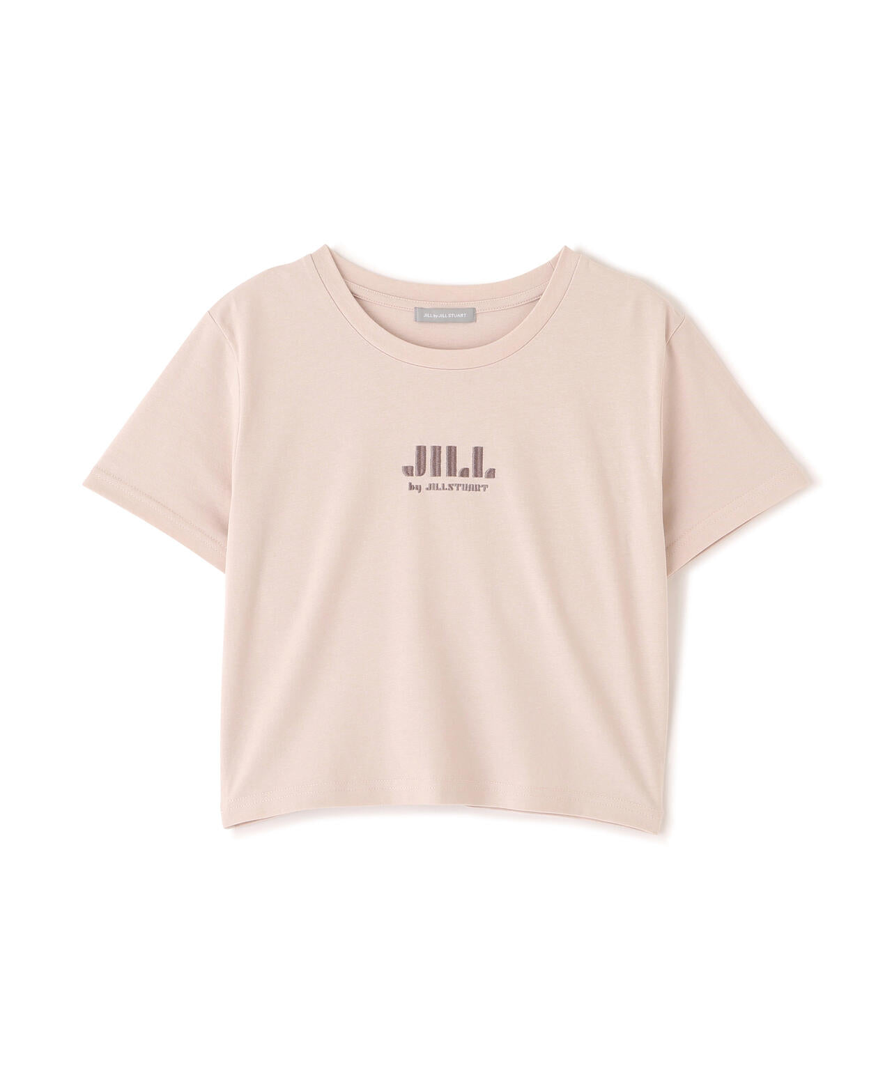 ショート丈刺繍ロゴTシャツオーガニックコットン