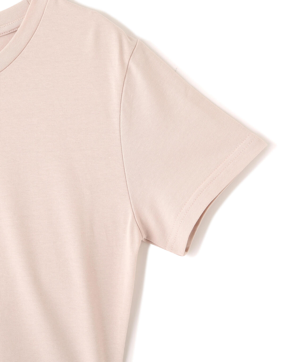 ショート丈刺繍ロゴTシャツオーガニックコットン