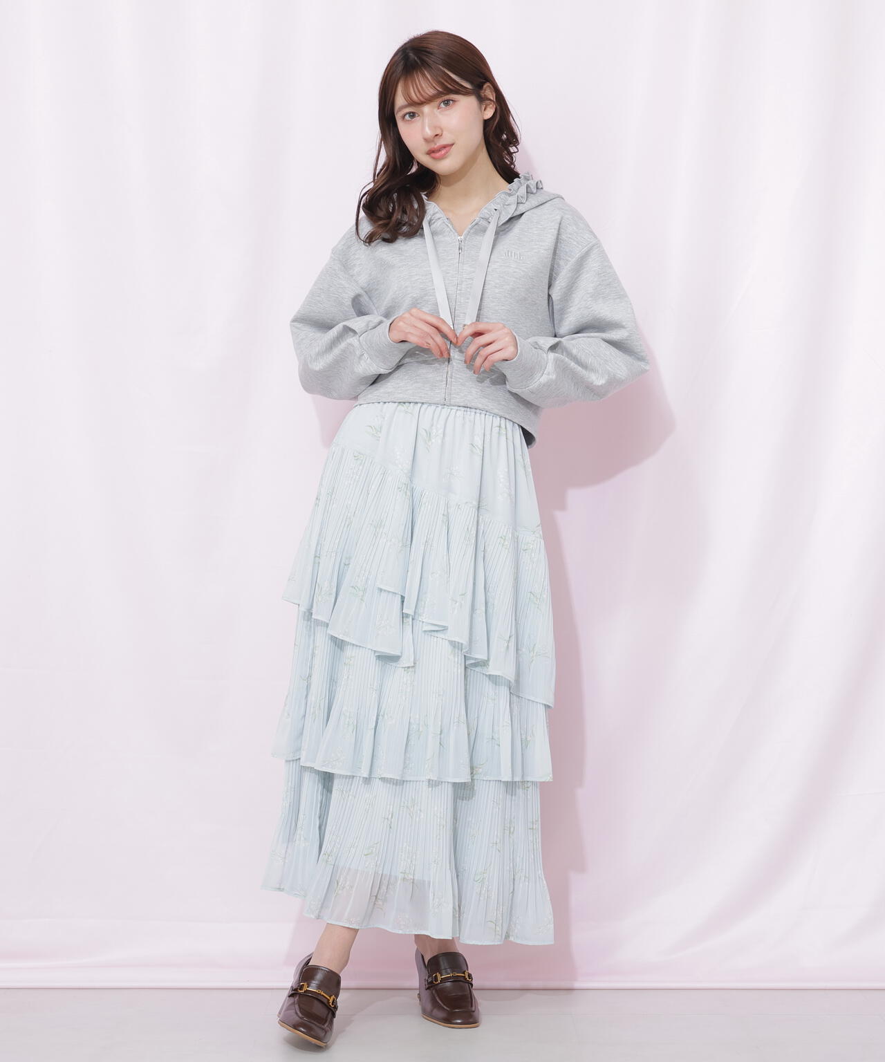 ダイバーセットアップ フリルパーカー