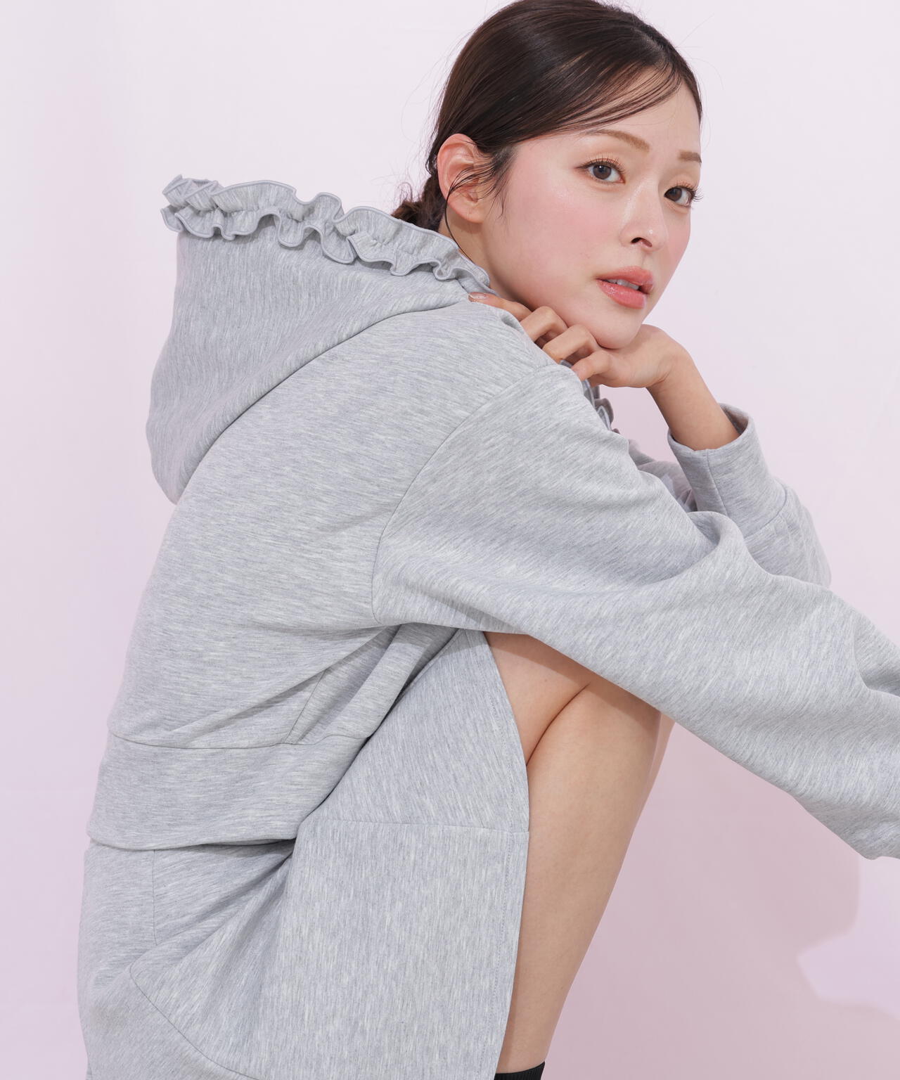 ダイバーセットアップ フリルパーカー