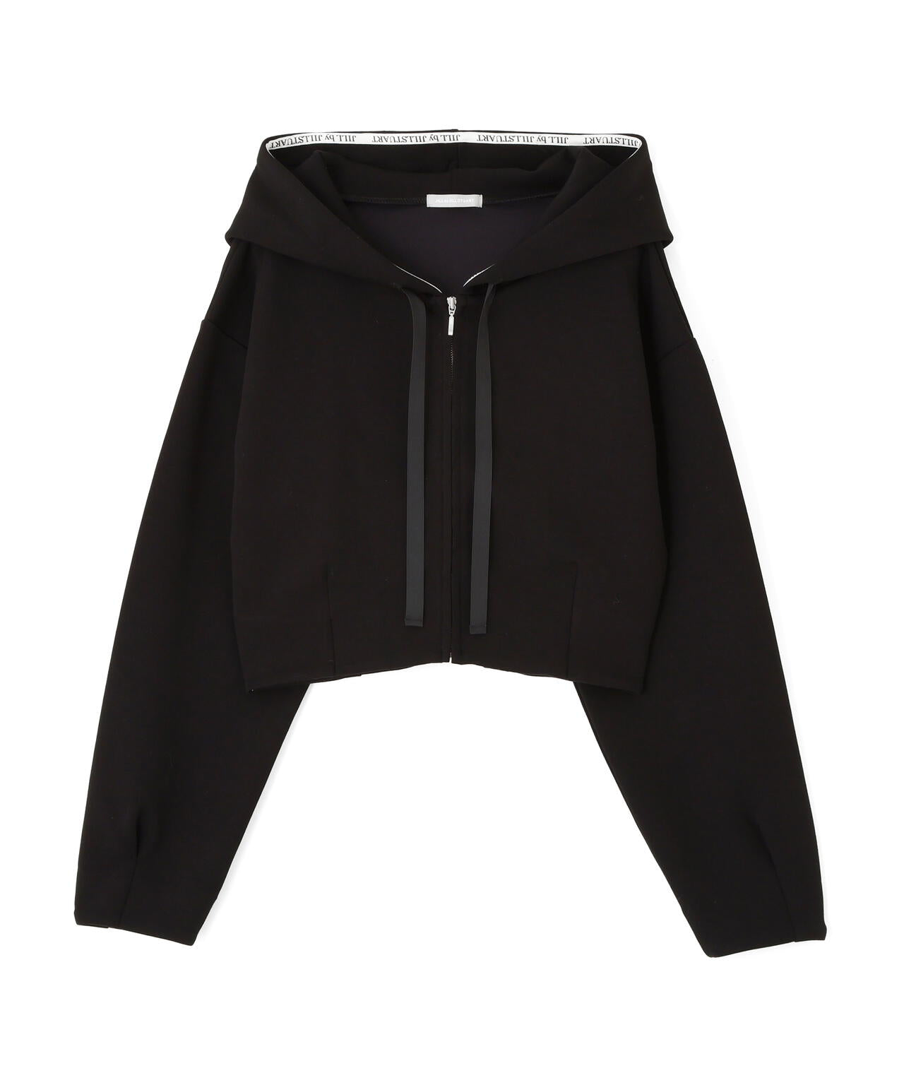 ダイバー素材ショート丈フーディ