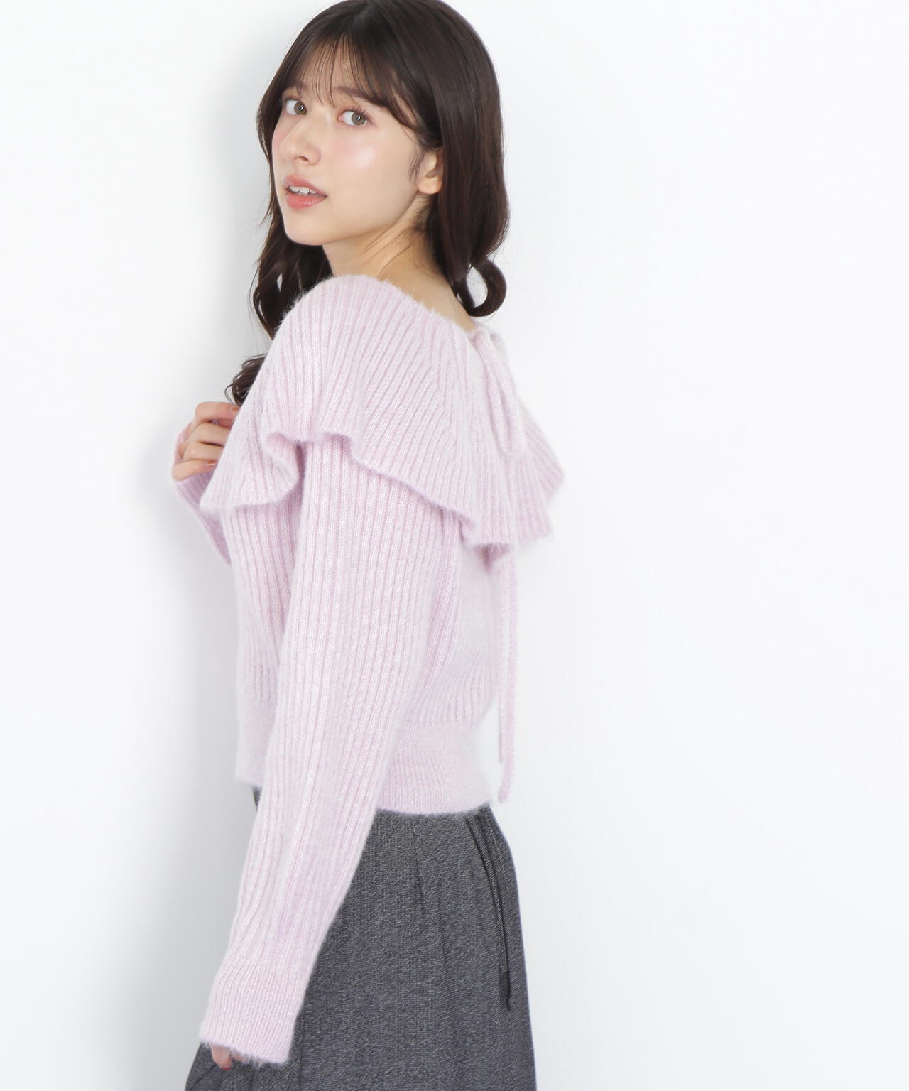 ふわふわケープニット