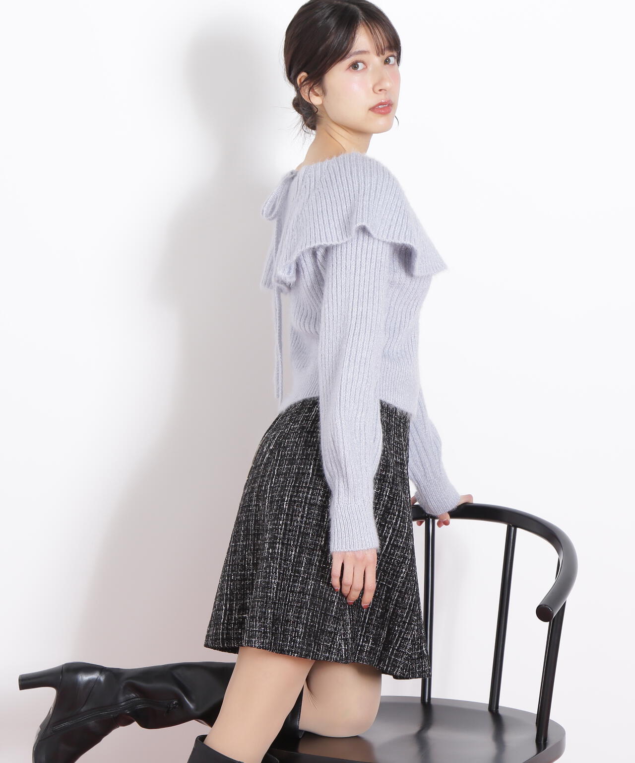 ふわふわケープニット