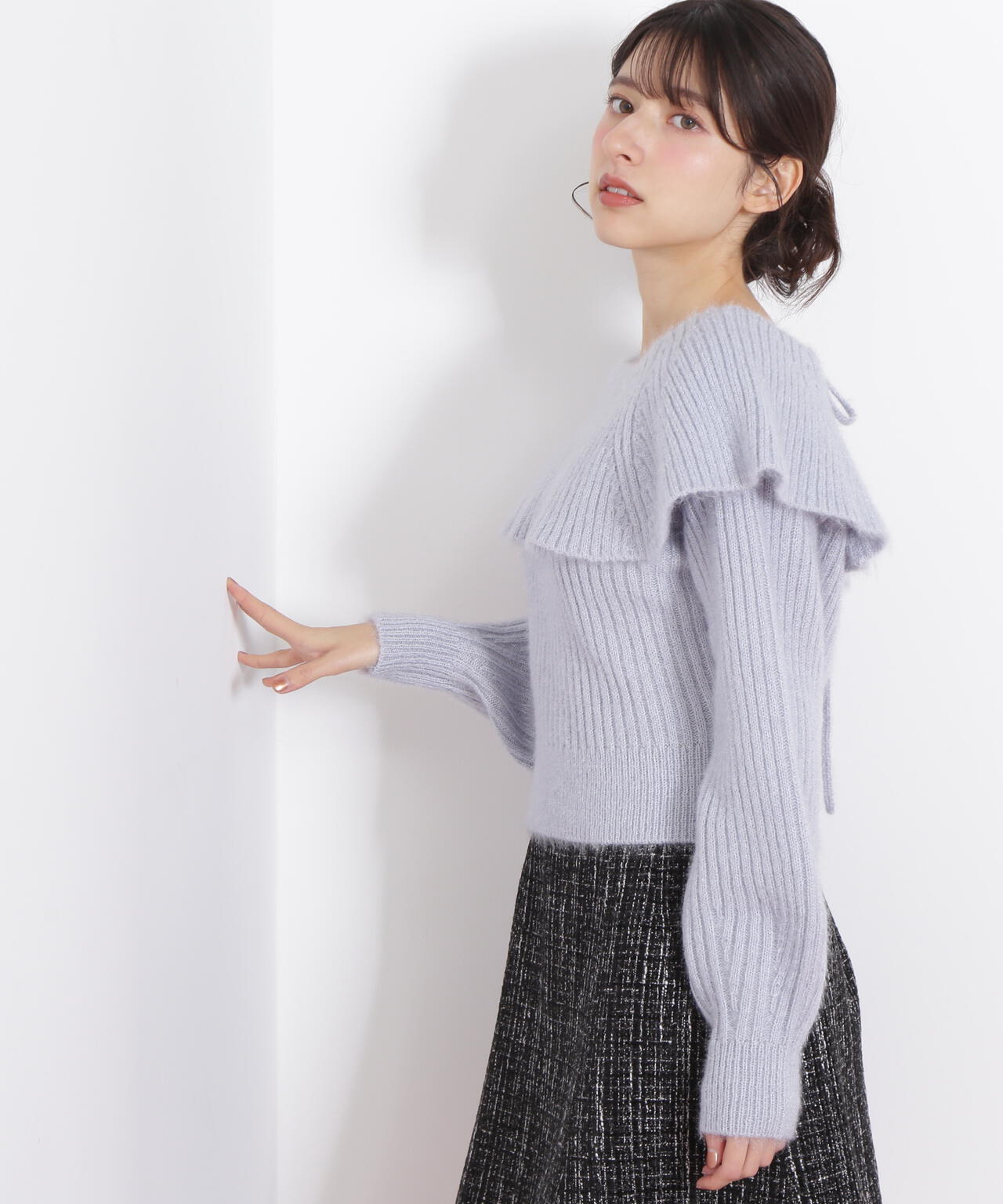 ふわふわケープニット