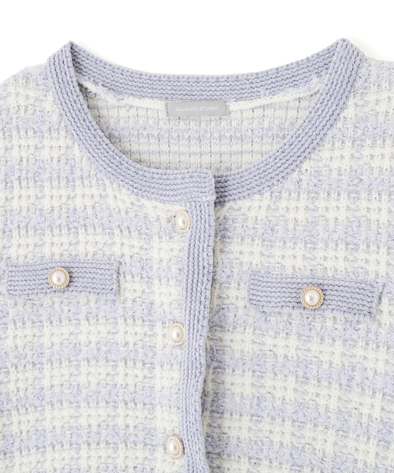 ラメミックスツィードニットジャケット